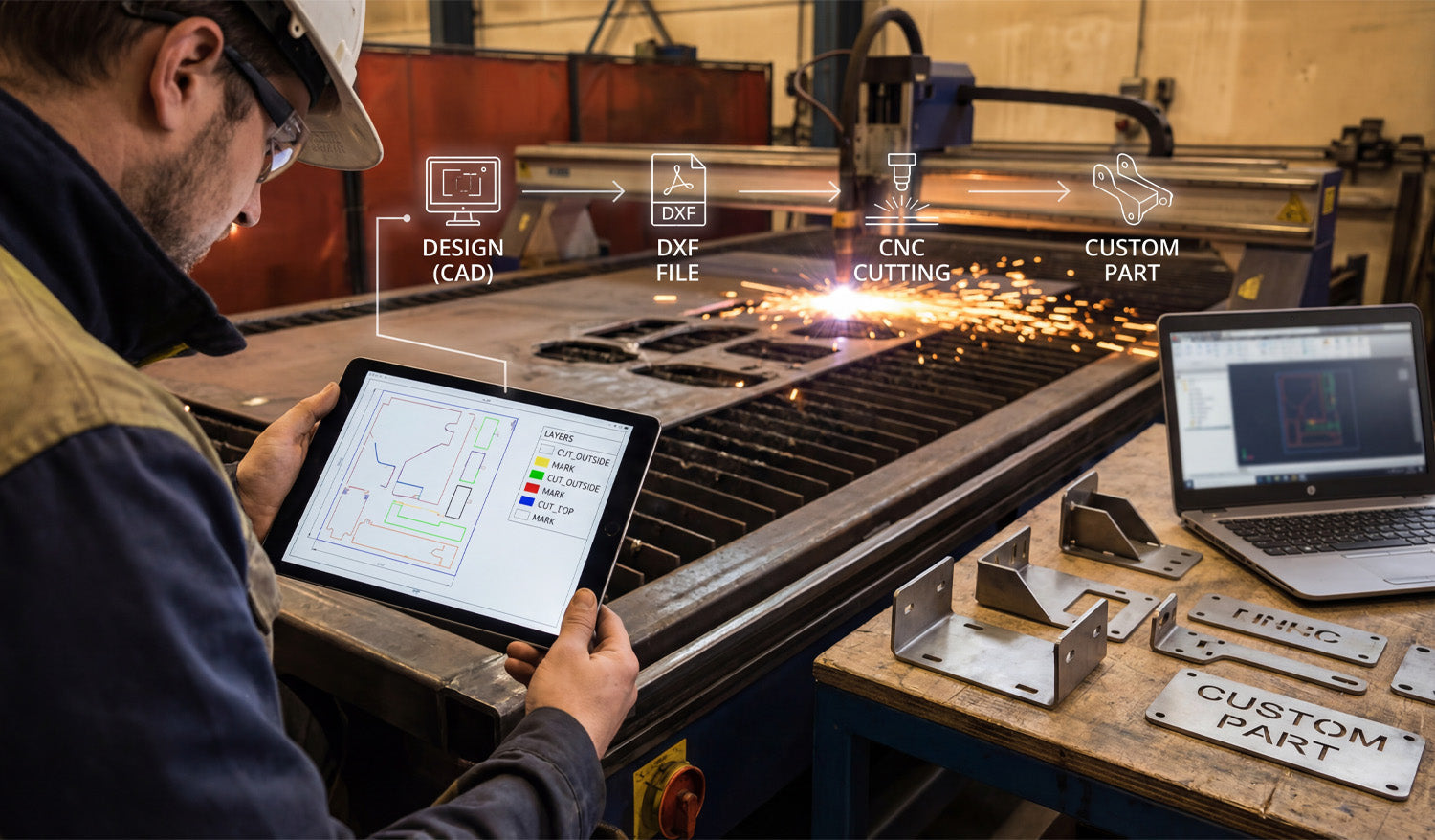 From Screen to Spark: Mastering the CAD to CNC Workflow with DXF Files