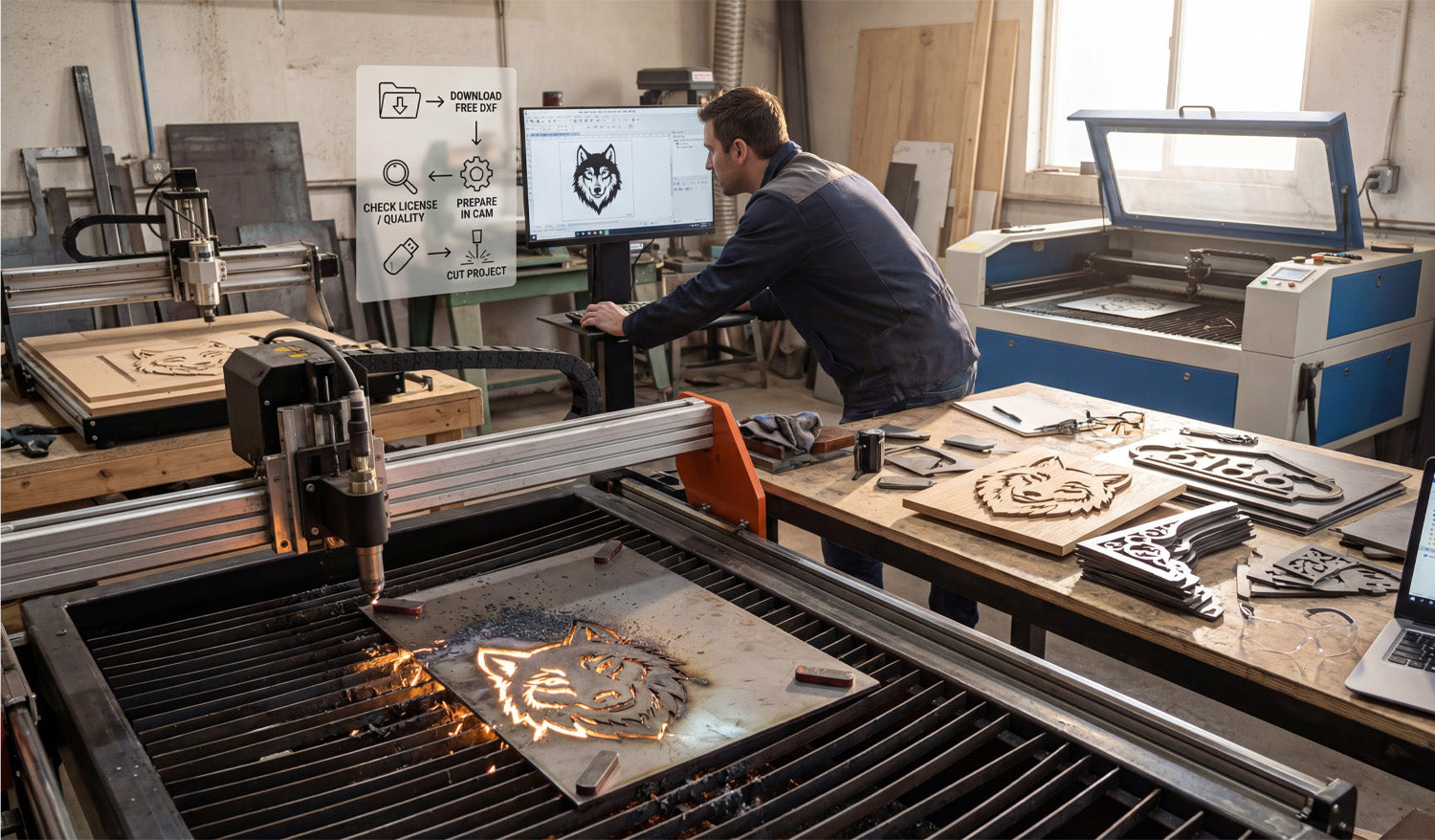 The Universal CNC Workflow: Using One DXF for Wood and Metal