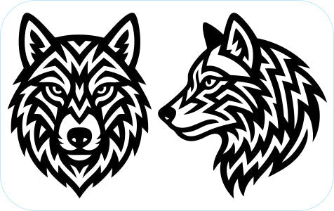 Tribal Wolf Head