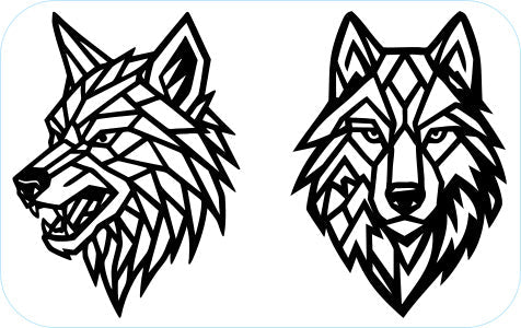 Geometric Wolf Head