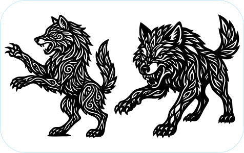 Zentangle Wolf Full Body