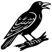 American Crow DXF File – CNC Cutting Design | ABCROW127