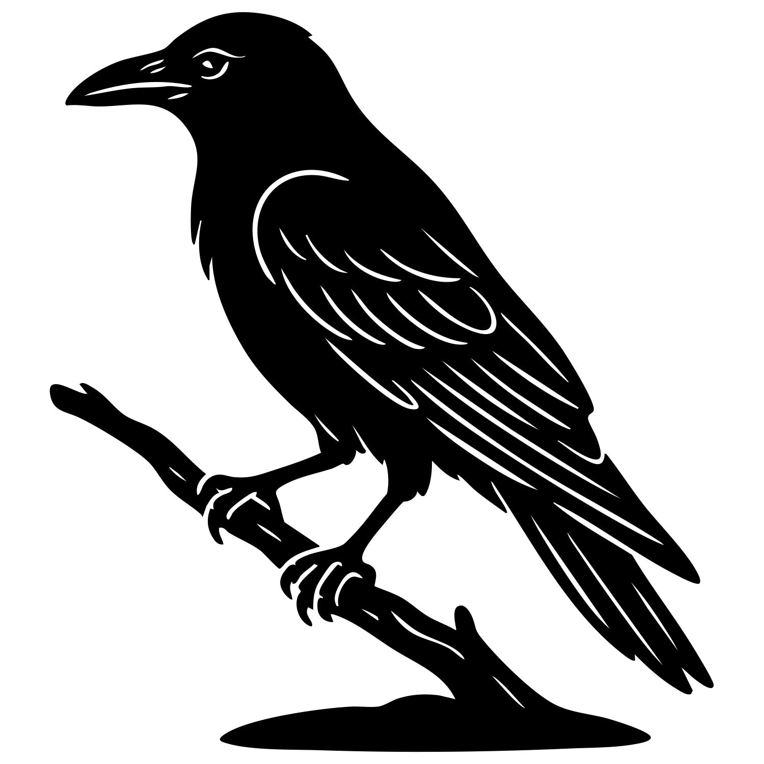 American Crow DXF File – CNC Cutting Design | ABCROW130