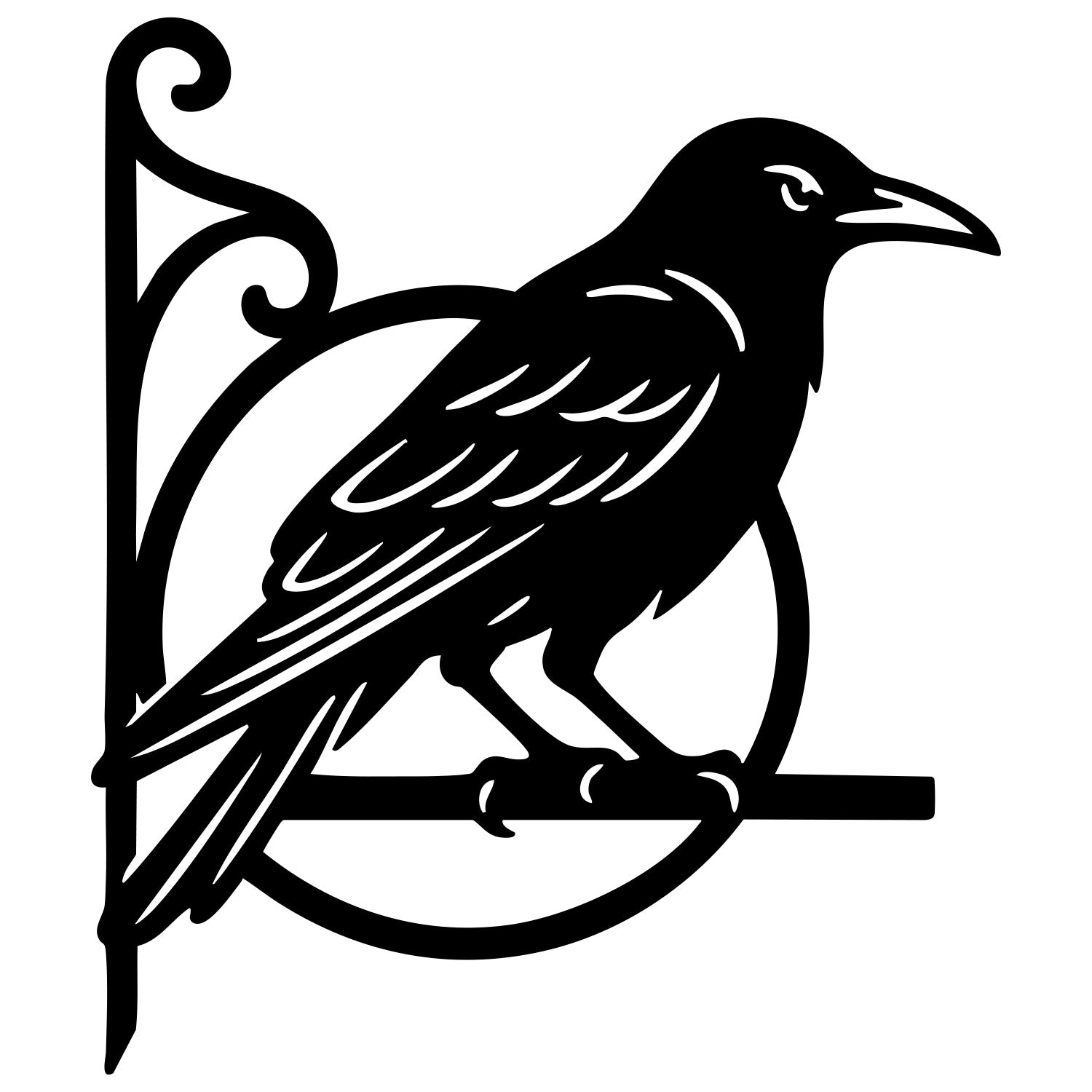 American Crow DXF File – CNC Cutting Design | ABCROW132