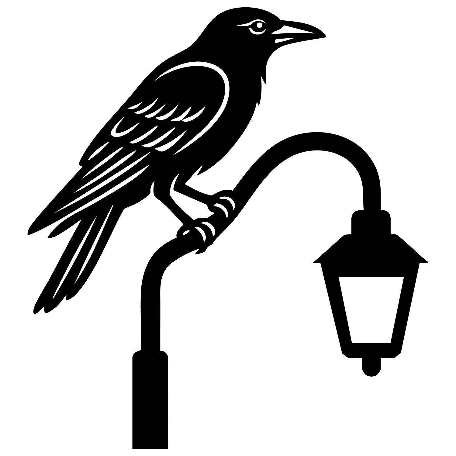 American Crow DXF File – CNC Cutting Design | ABCROW133