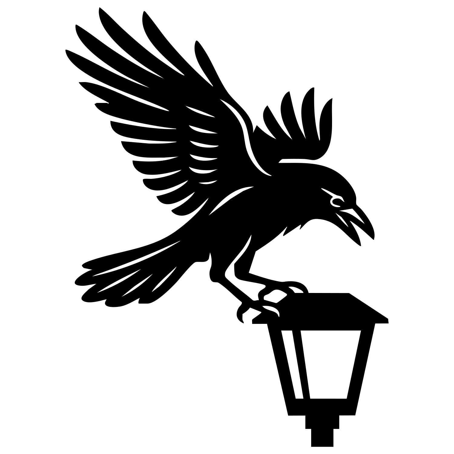 American Crow DXF File – CNC Cutting Design | ABCROW135