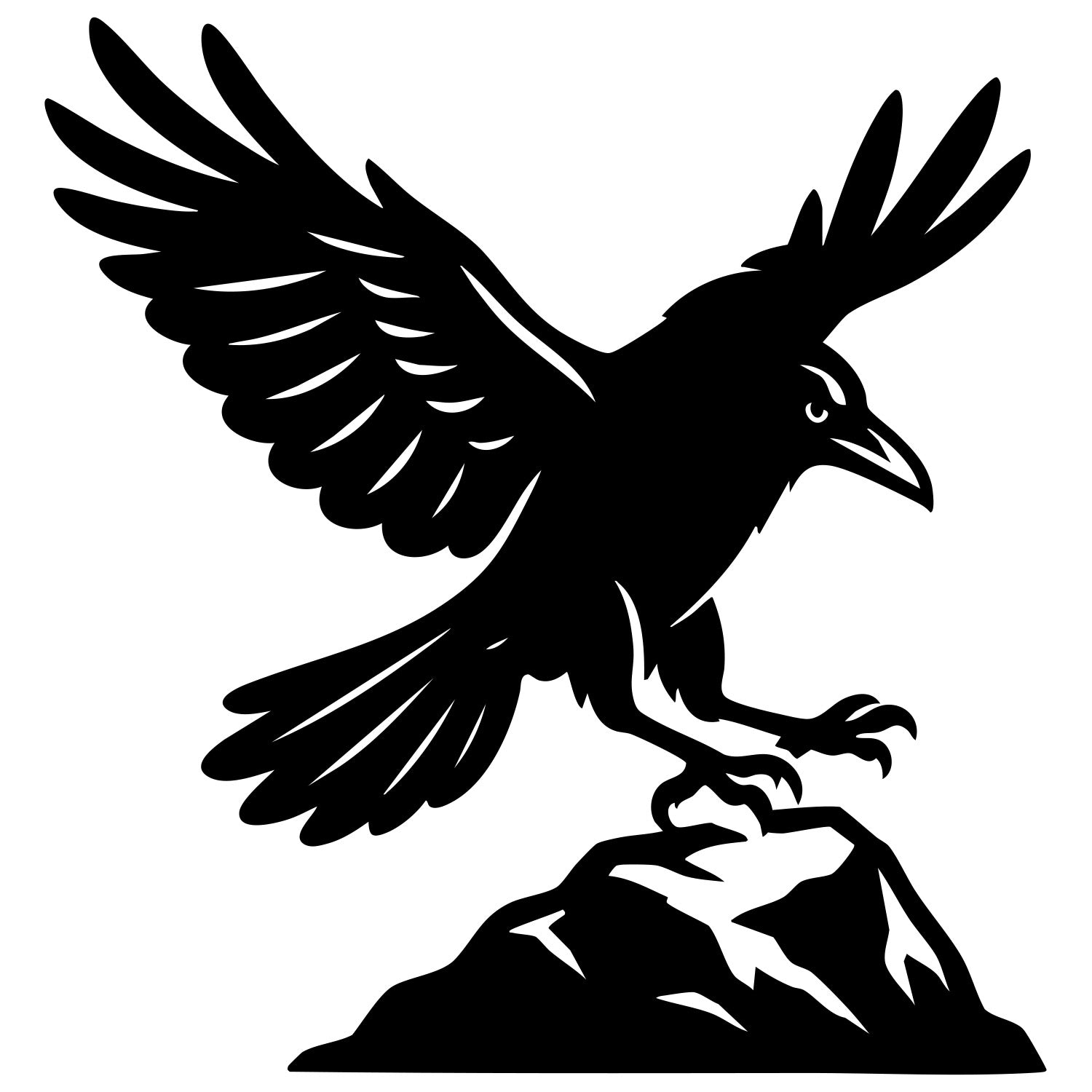 American Crow DXF File – CNC Cutting Design | ABCROW139