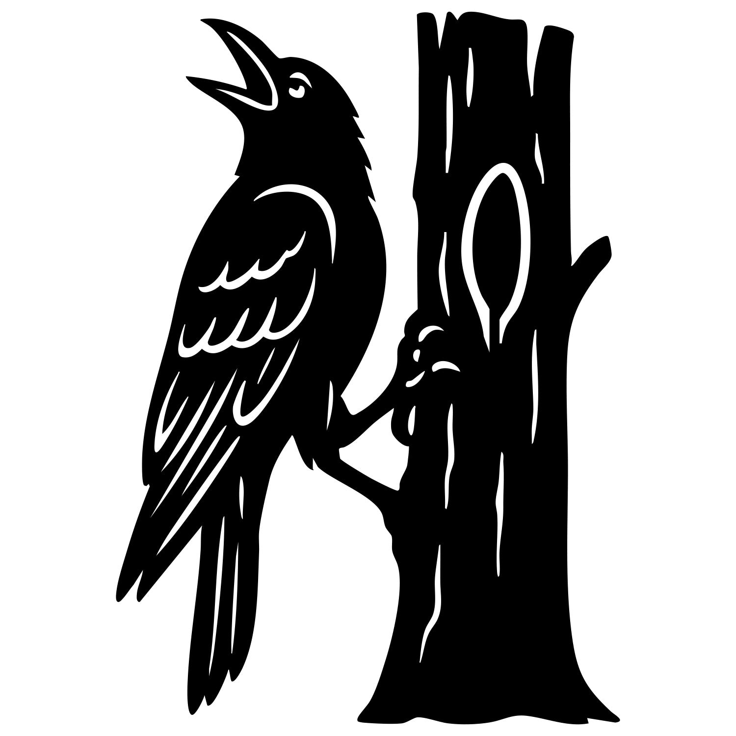 American Crow DXF File – CNC Cutting Design | ABCROW145
