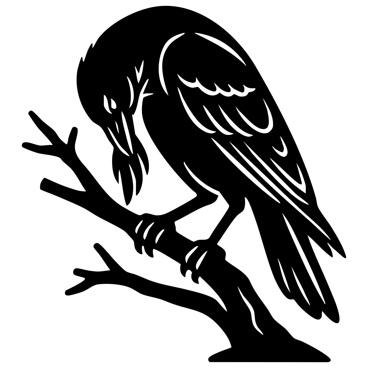 American Crow DXF File – CNC Cutting Design | ABCROW146