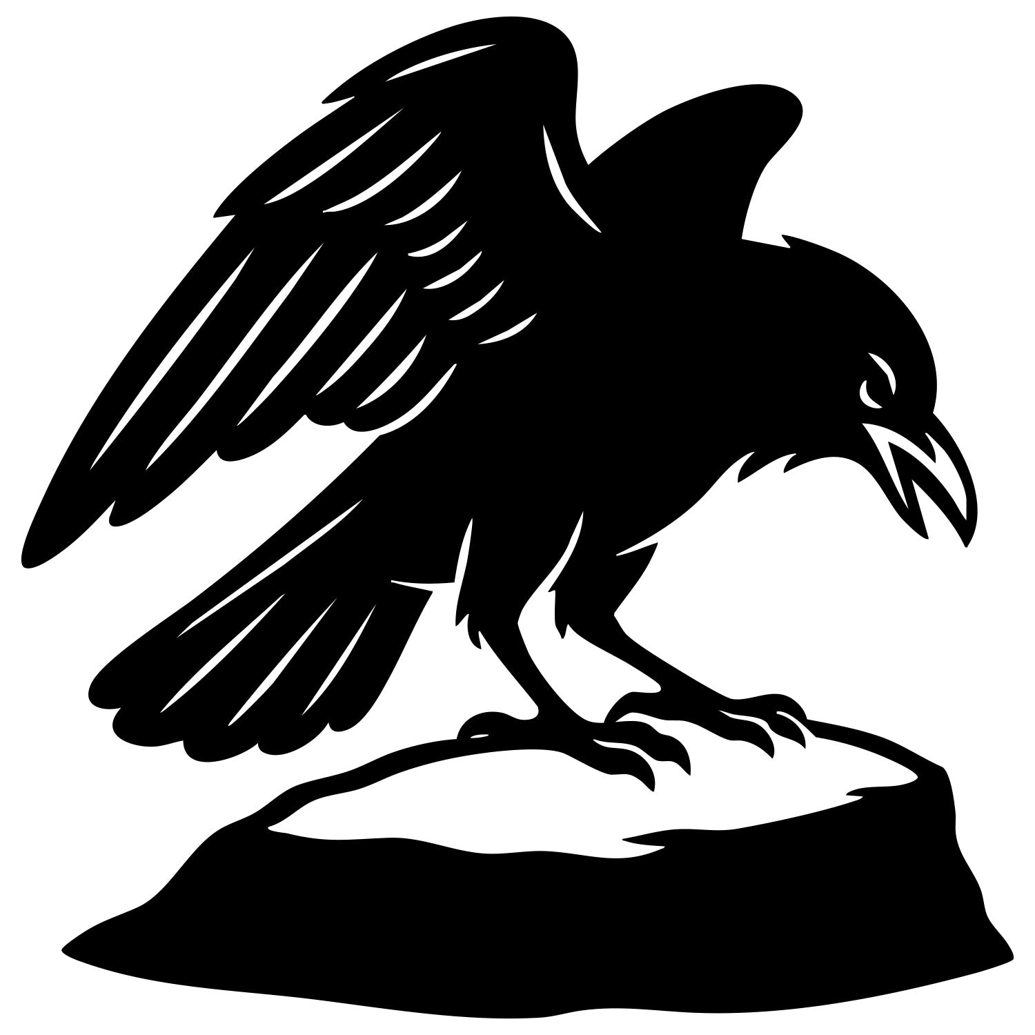 American Crow DXF File – CNC Cutting Design | ABCROW156