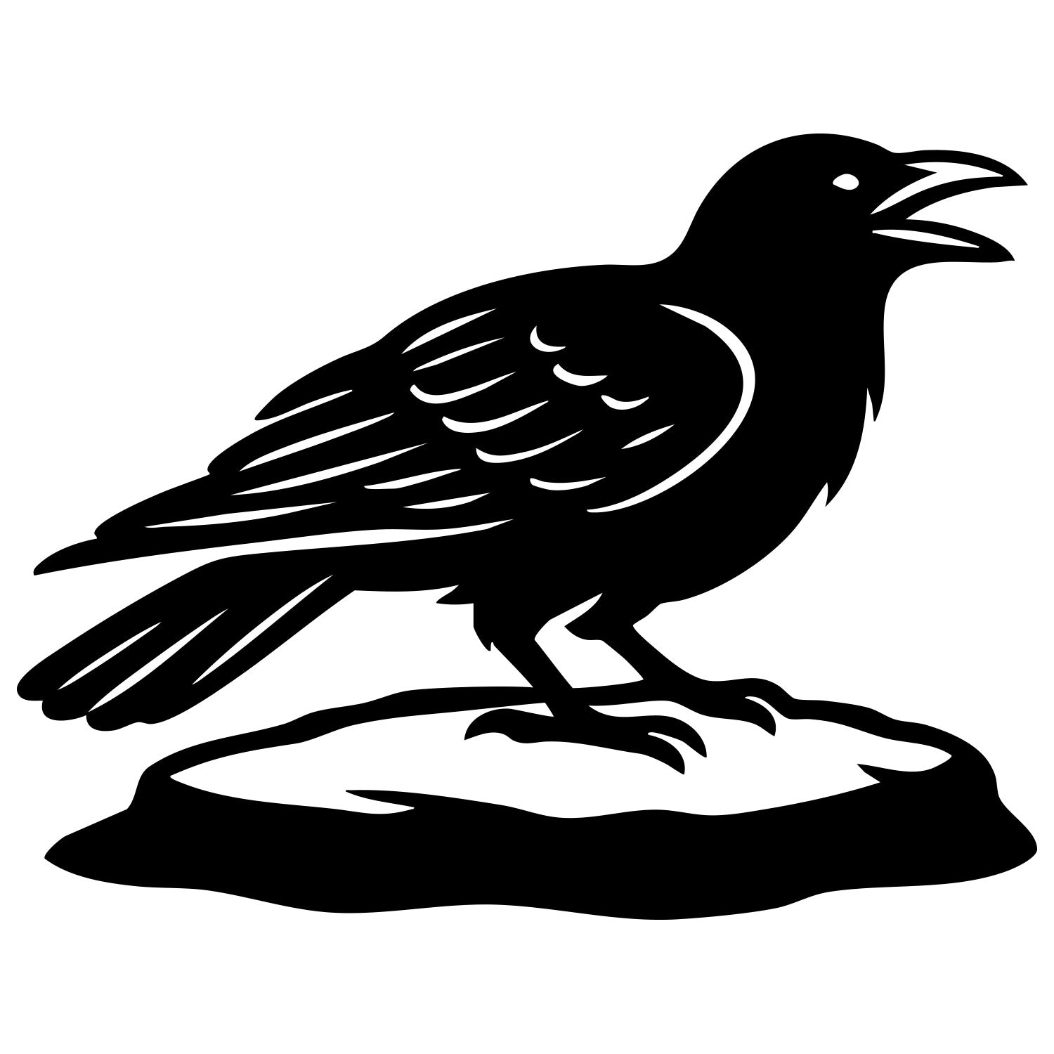 American Crow DXF File – CNC Cutting Design | ABCROW157