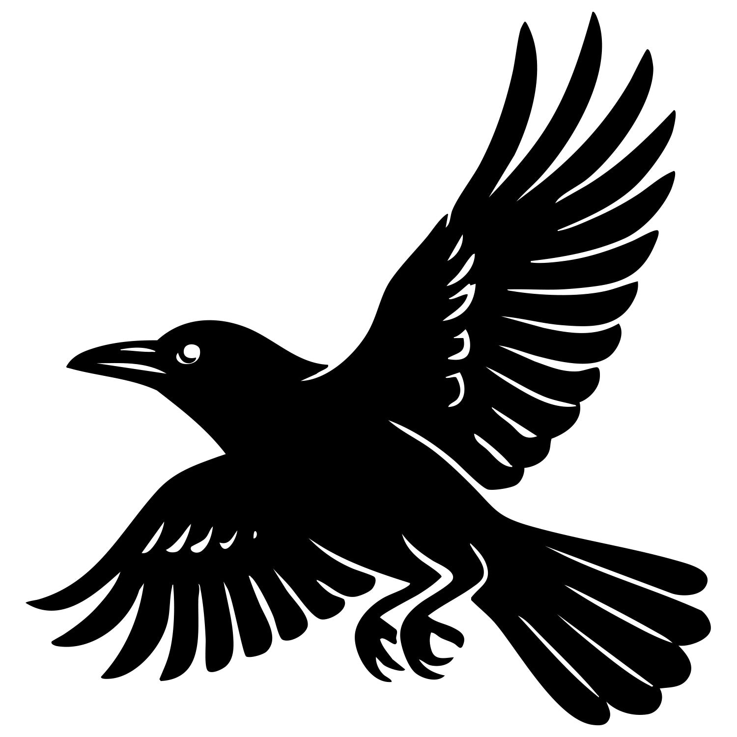 American Crow DXF File – CNC Cutting Design | ABCROW161