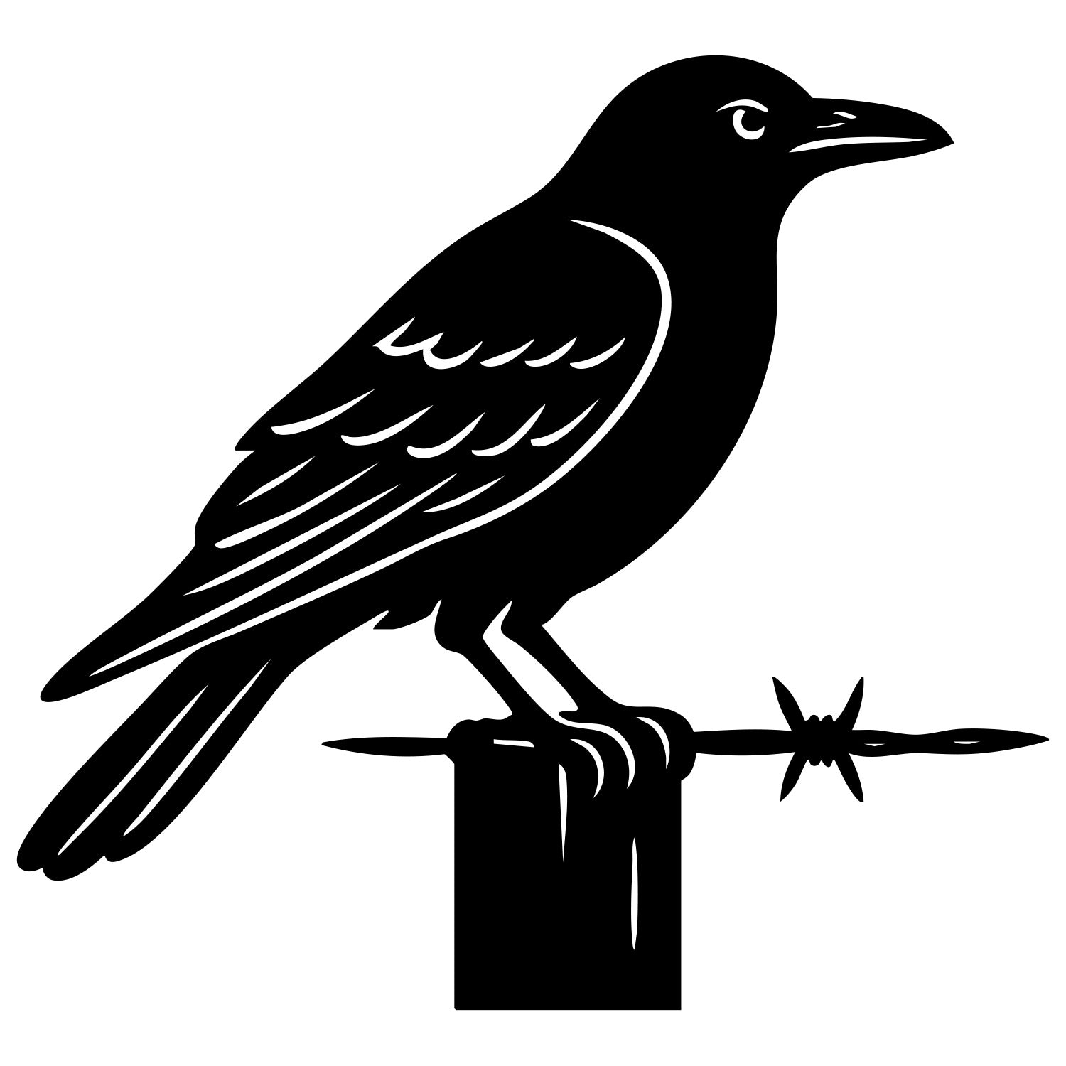American Crow DXF File – CNC Cutting Design | ABCROW162