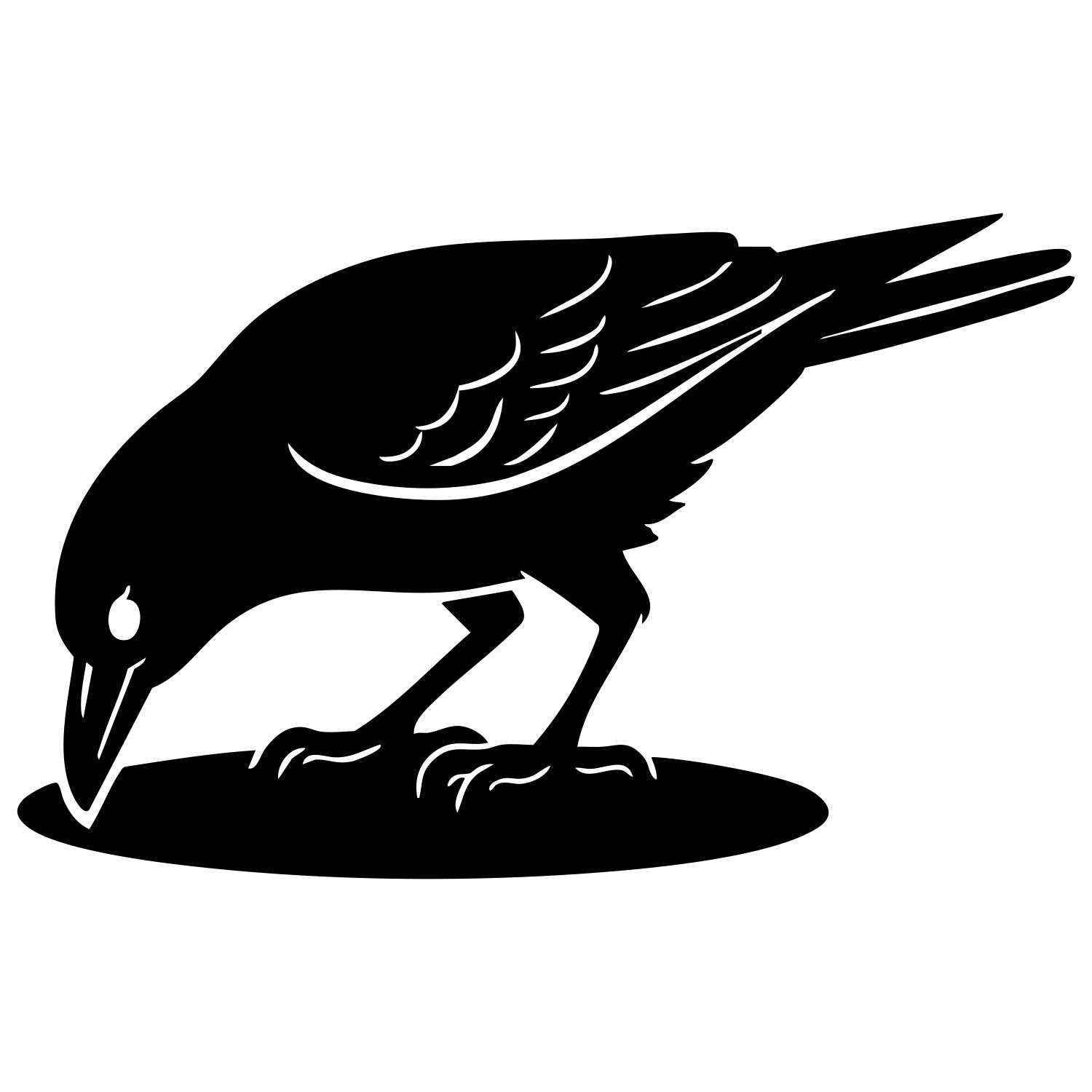American Crow DXF File – CNC Cutting Design | ABCROW163