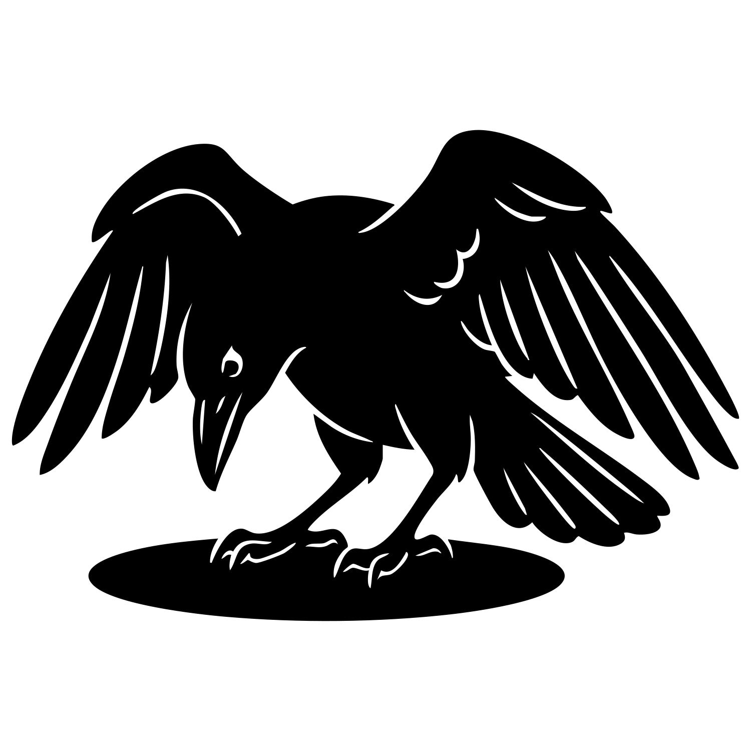 American Crow DXF File – CNC Cutting Design | ABCROW164