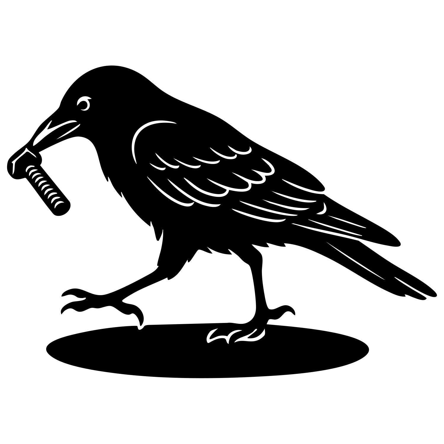 American Crow DXF File – CNC Cutting Design | ABCROW168