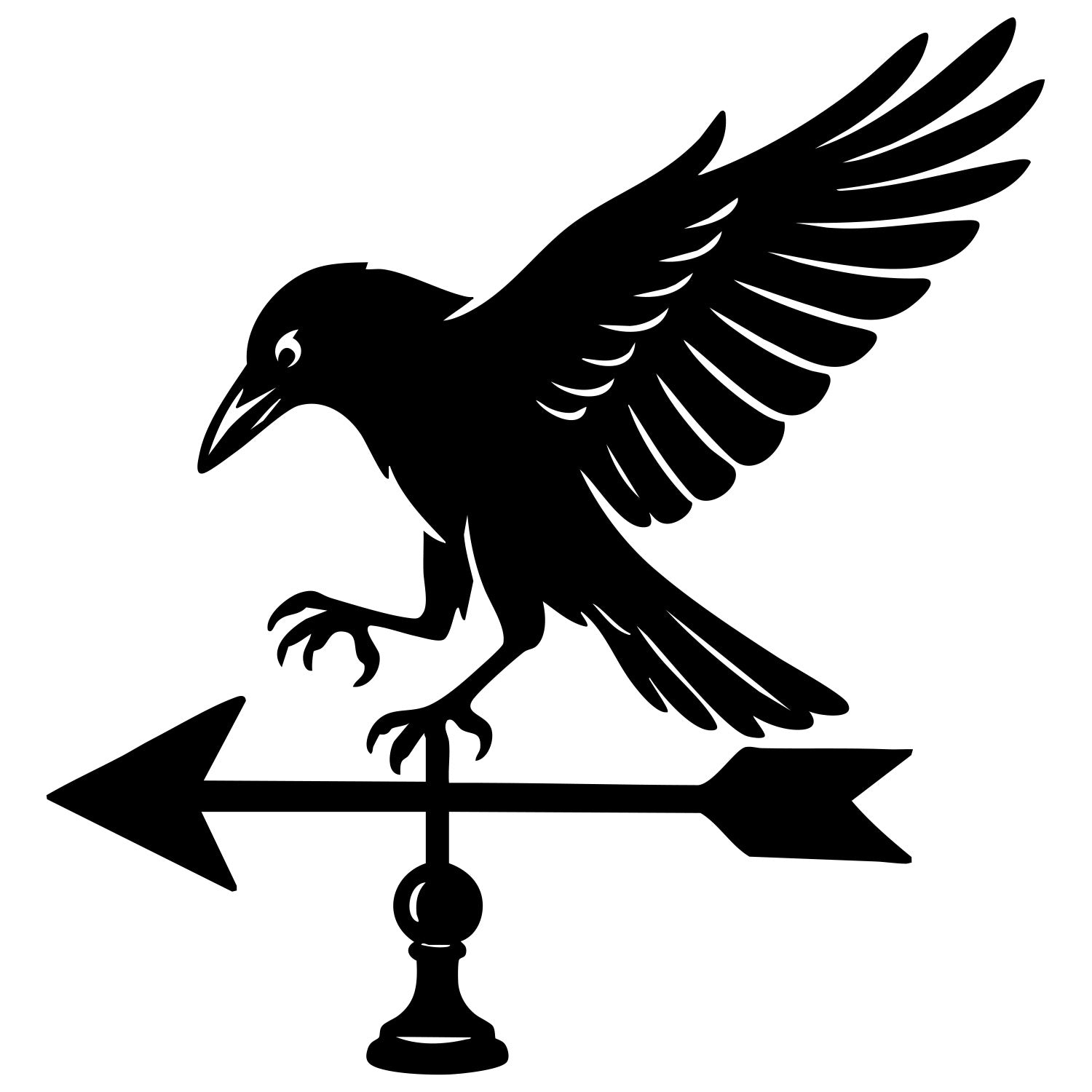 American Crow DXF File – CNC Cutting Design | ABCROW169