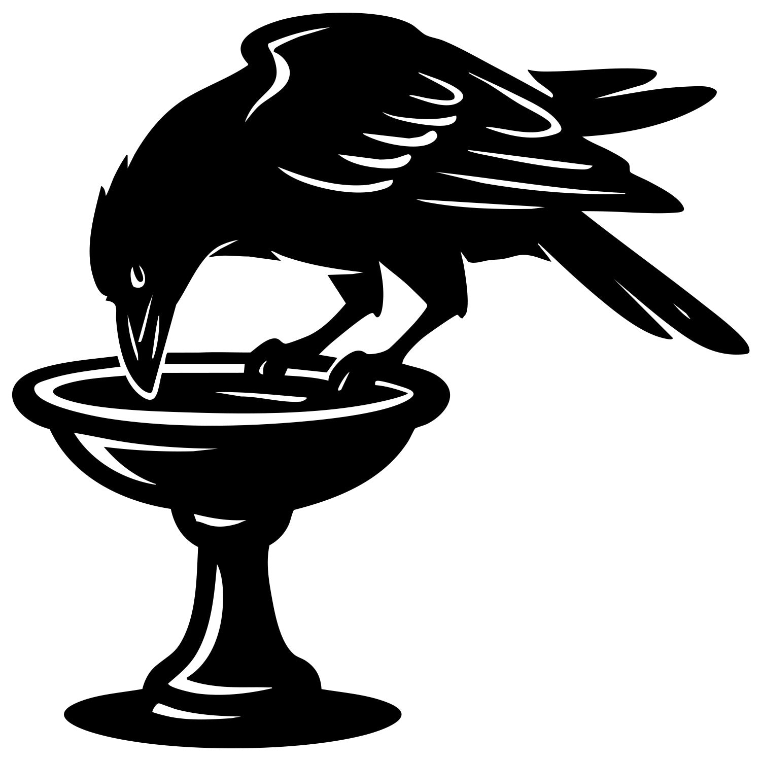 American Crow DXF File – CNC Cutting Design | ABCROW171