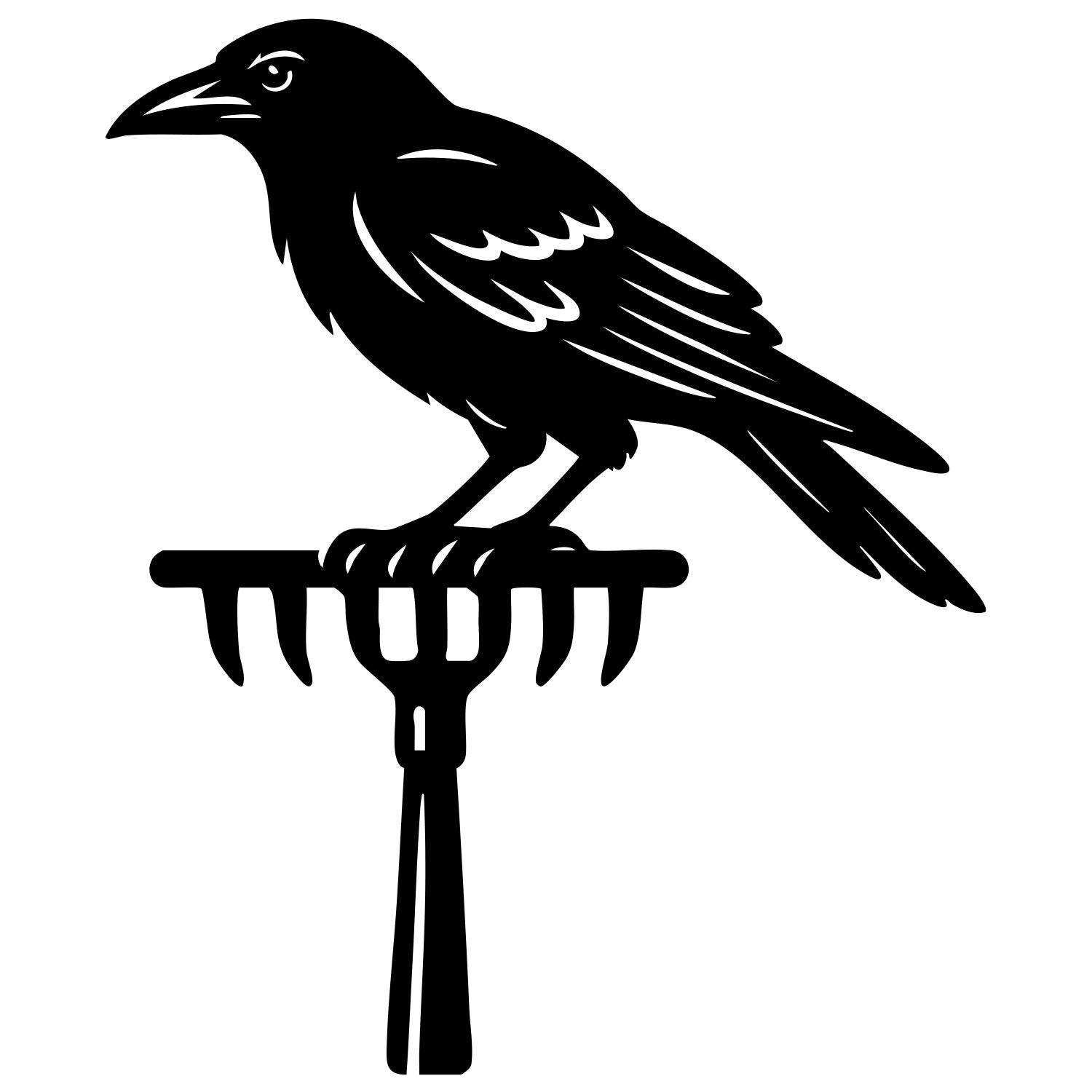 American Crow DXF File – CNC Cutting Design | ABCROW172