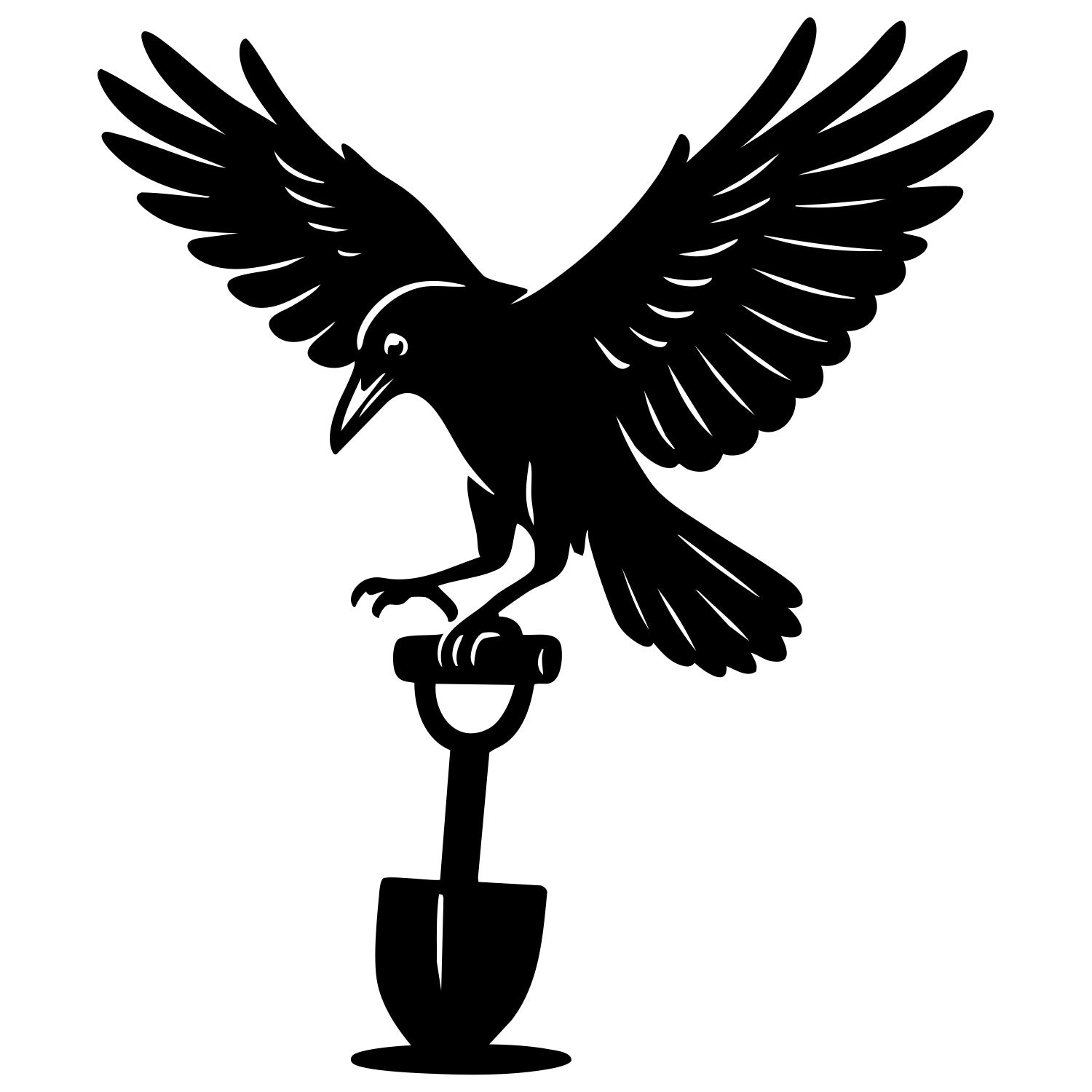 American Crow DXF File – CNC Cutting Design | ABCROW174