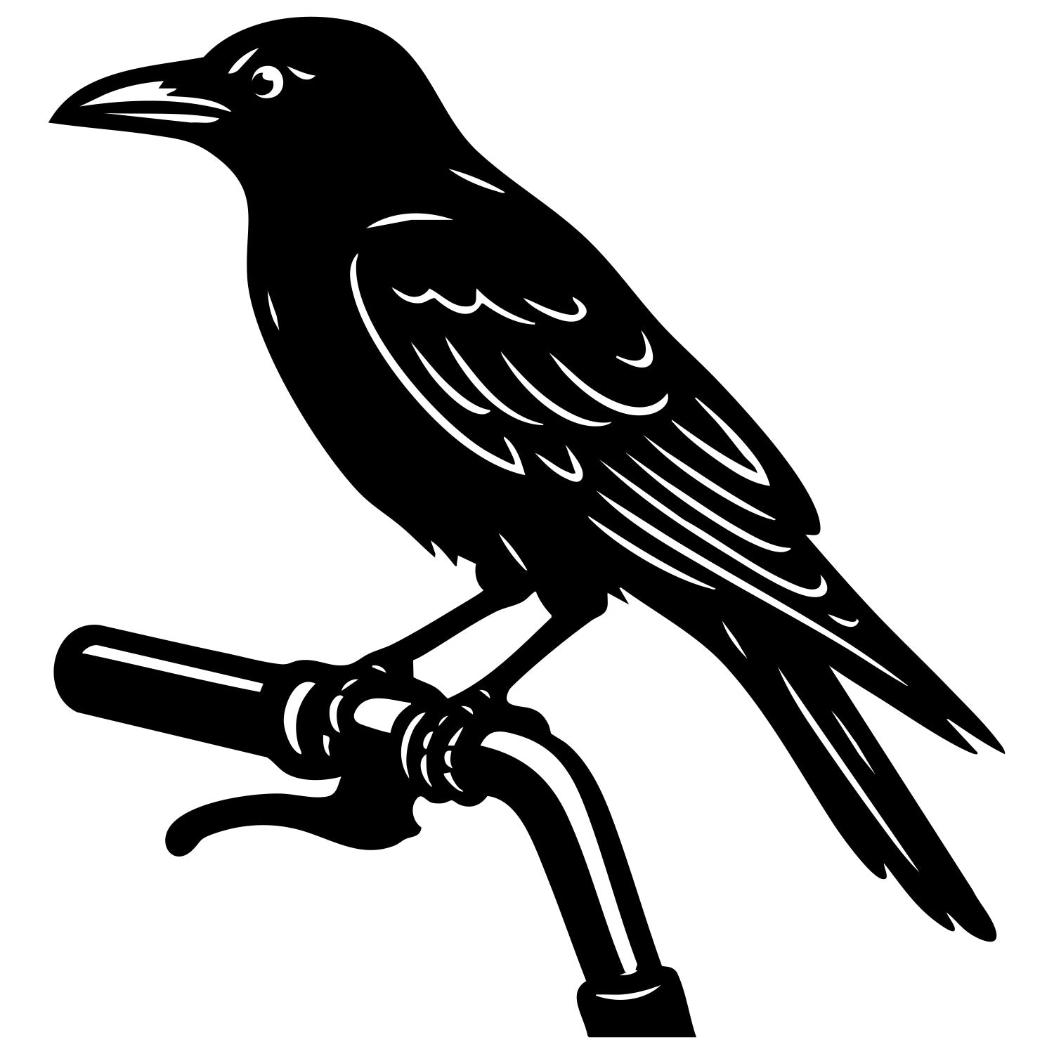 American Crow DXF File – CNC Cutting Design | ABCROW178