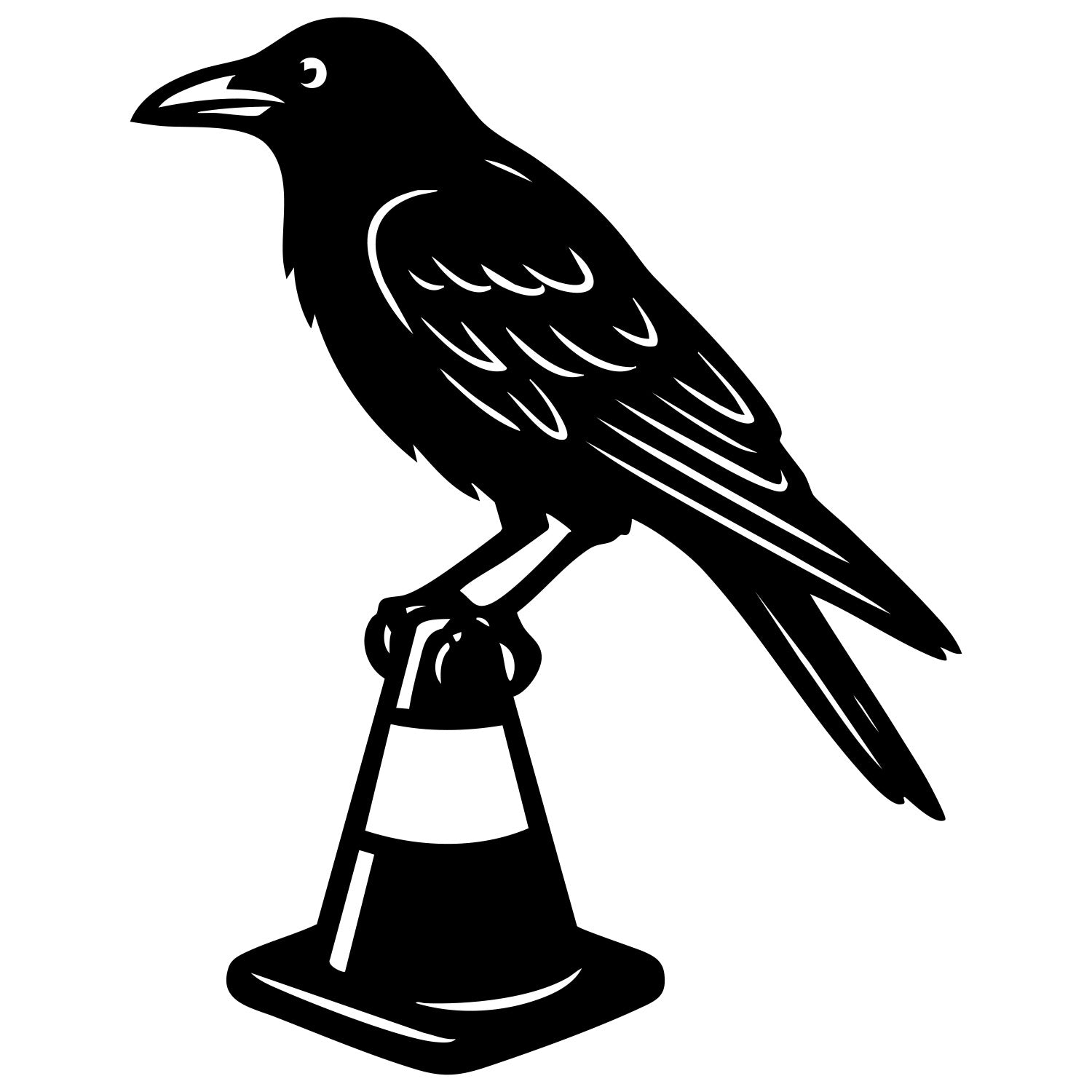 American Crow DXF File – CNC Cutting Design | ABCROW179