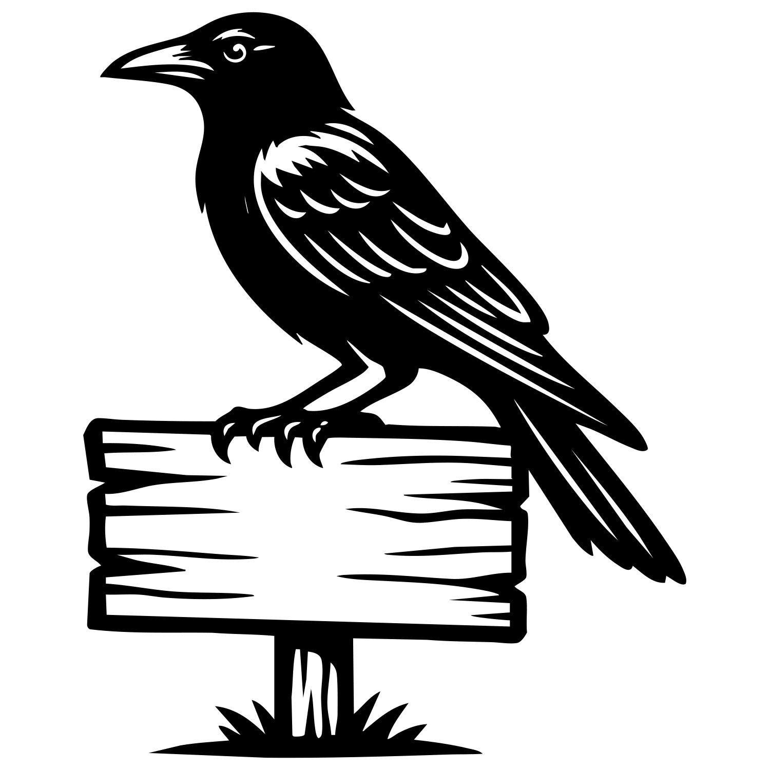 American Crow DXF File – CNC Cutting Design | ABCROW181