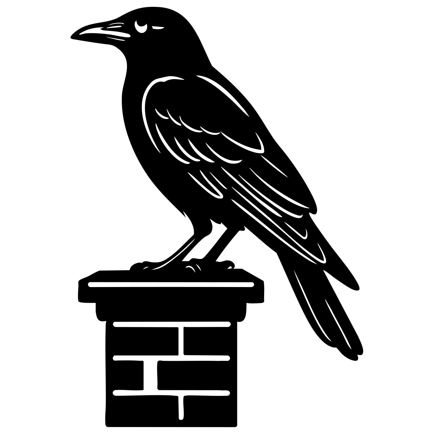 American Crow DXF File – CNC Cutting Design | ABCROW182