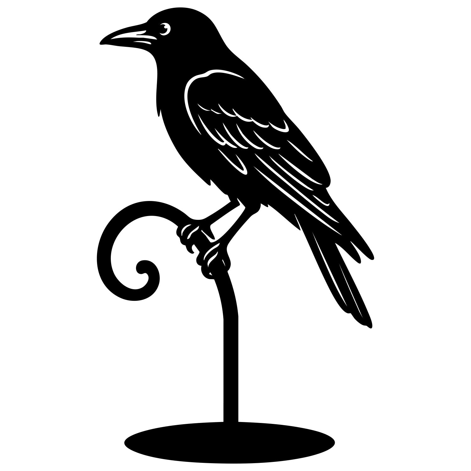 American Crow DXF File – CNC Cutting Design | ABCROW183