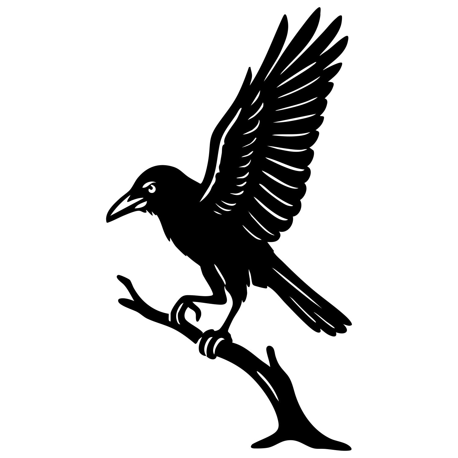 American Crow DXF File – CNC Cutting Design | ABCROW186