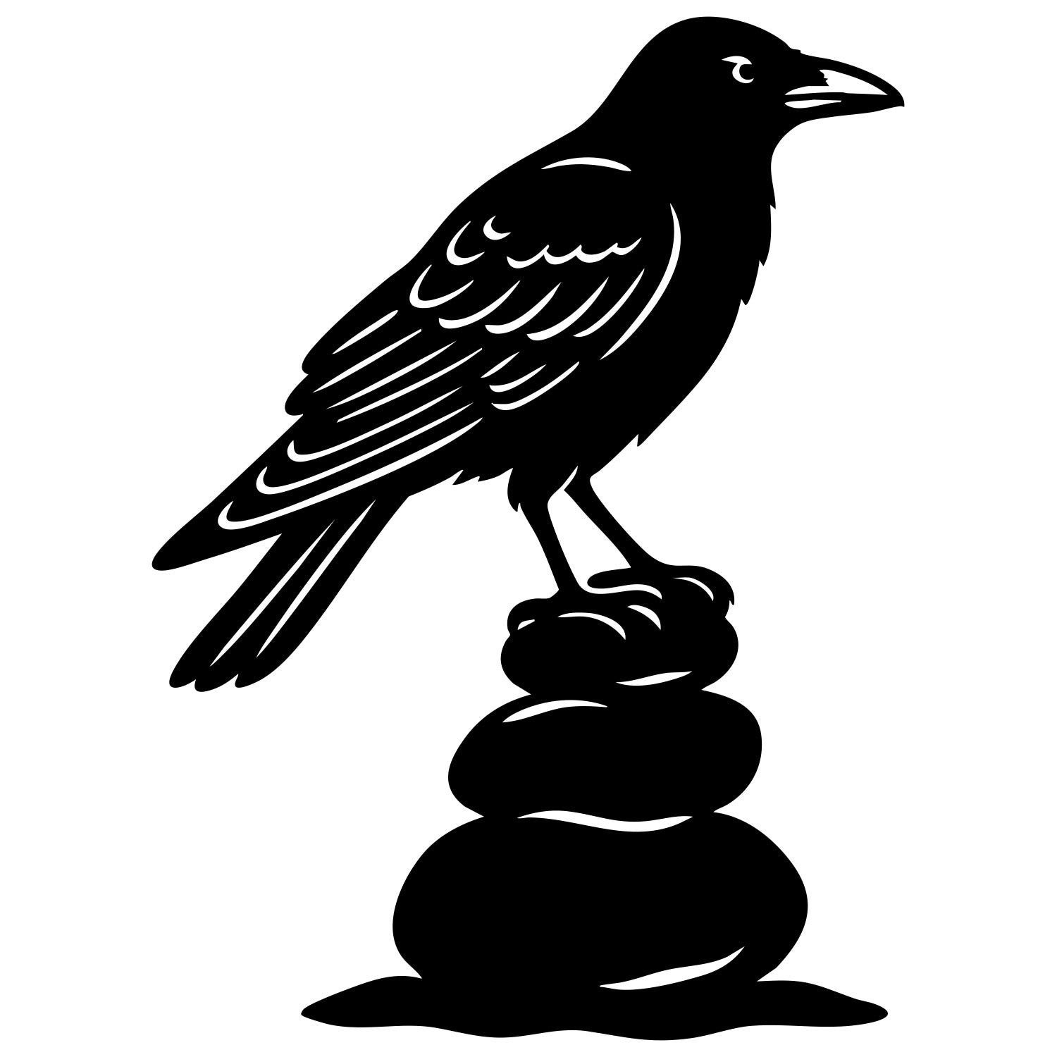 American Crow DXF File – CNC Cutting Design | ABCROW187