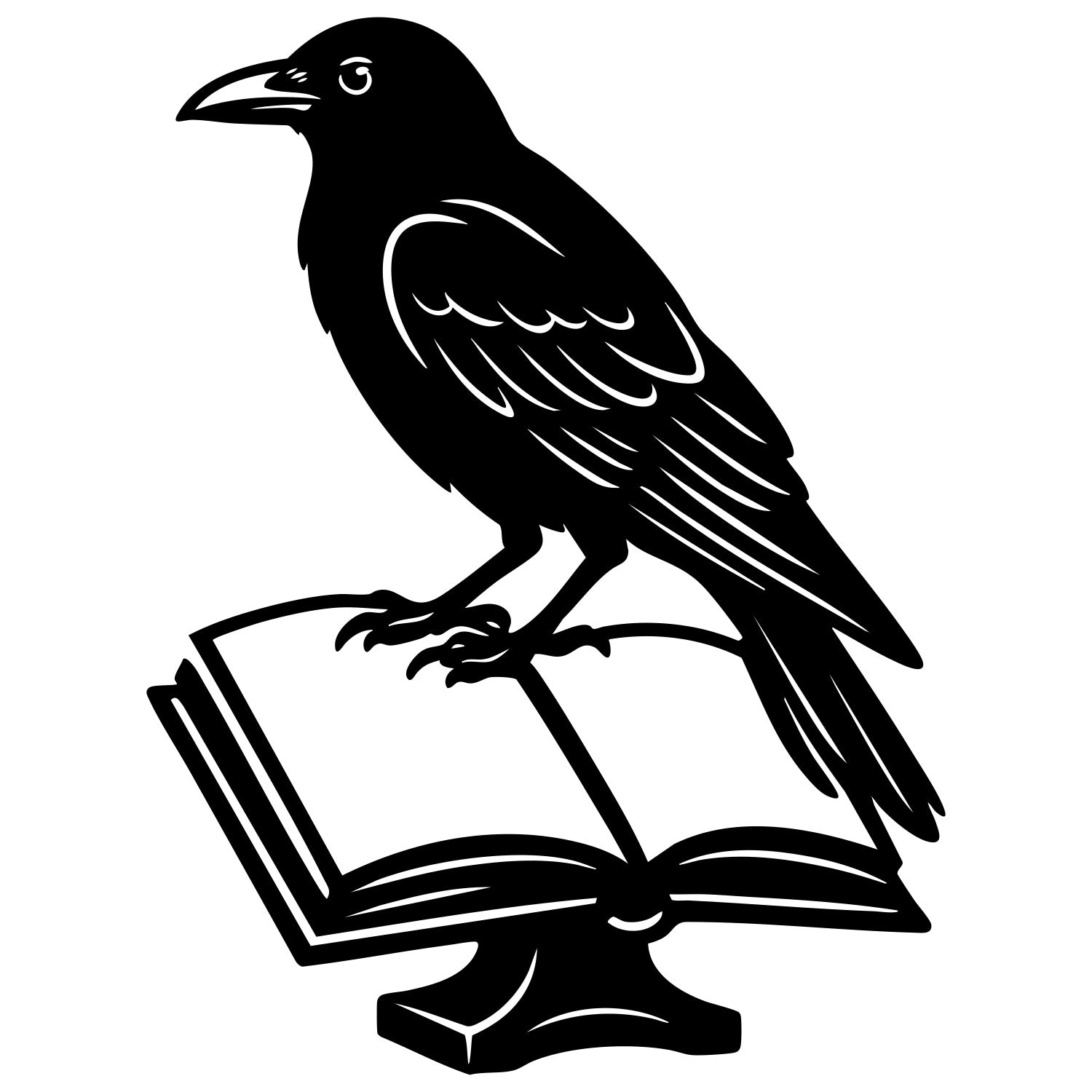 American Crow DXF File – CNC Cutting Design | ABCROW188