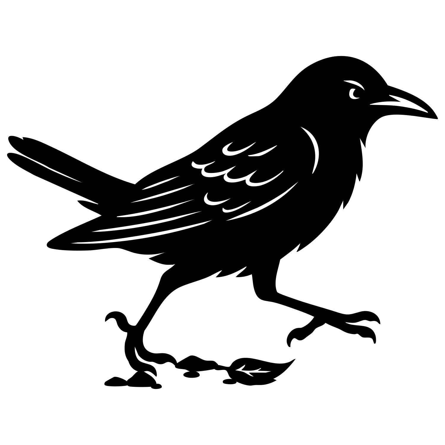 American Crow DXF File – CNC Cutting Design | ABCROW19