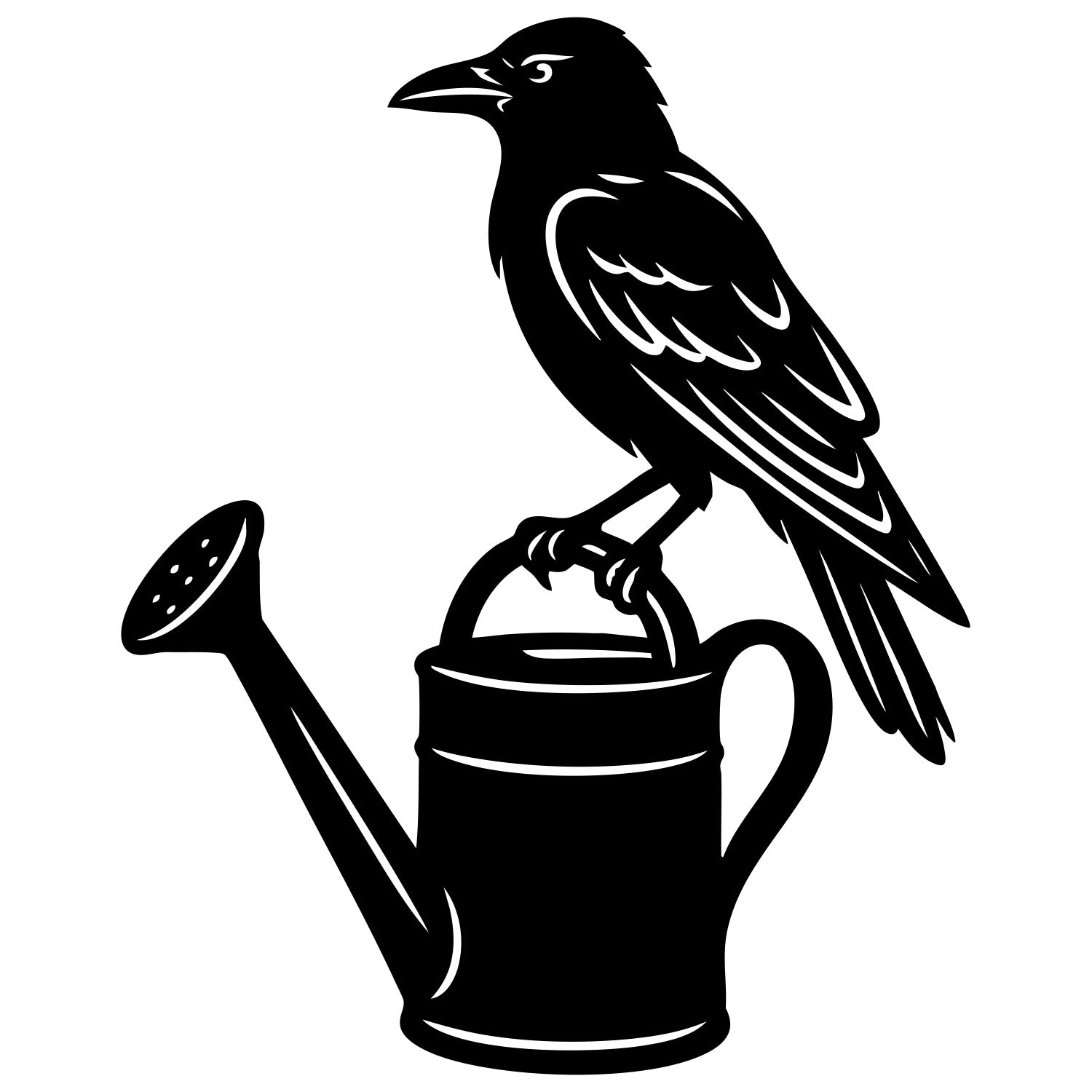 American Crow DXF File – CNC Cutting Design | ABCROW195