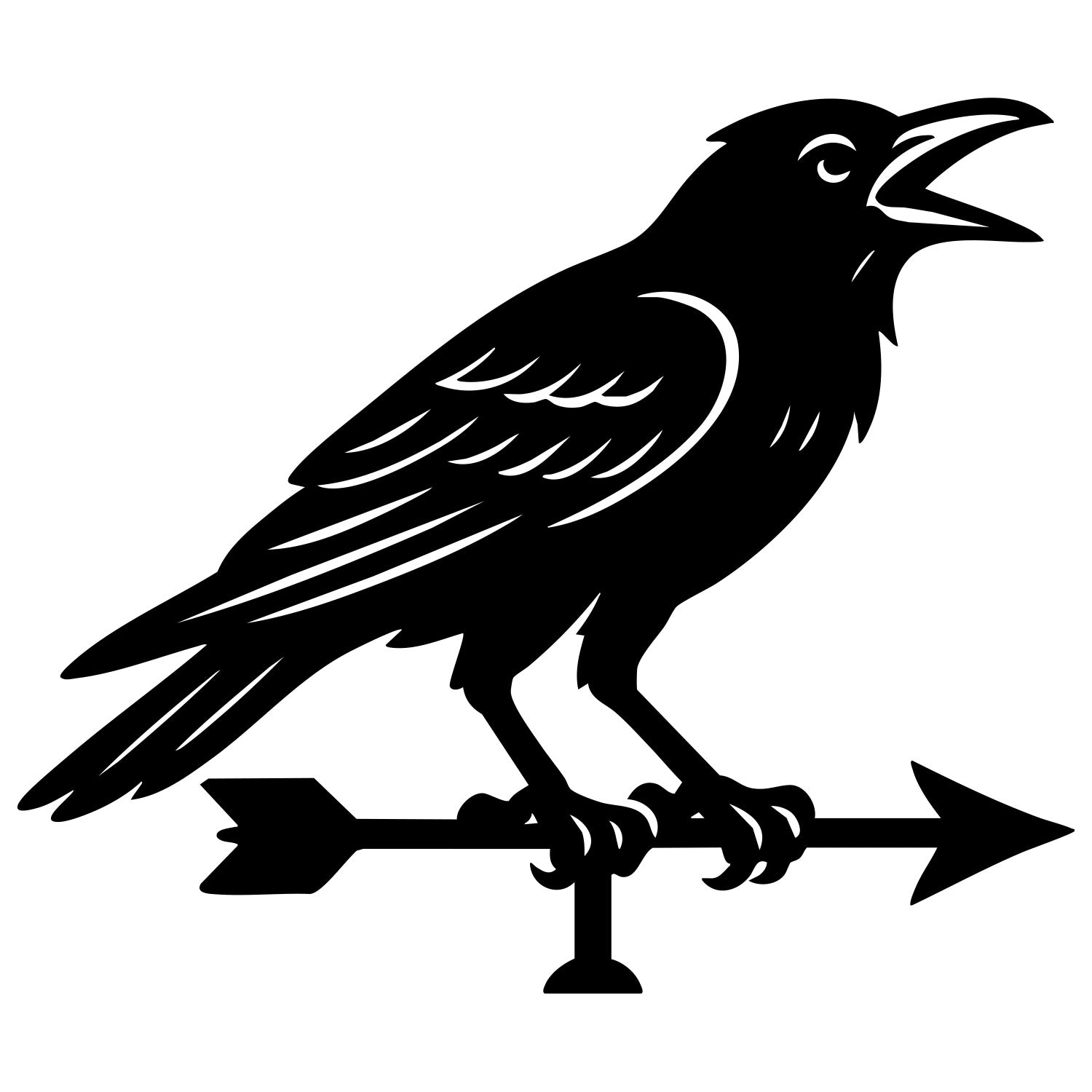 American Crow DXF File – CNC Cutting Design | ABCROW27