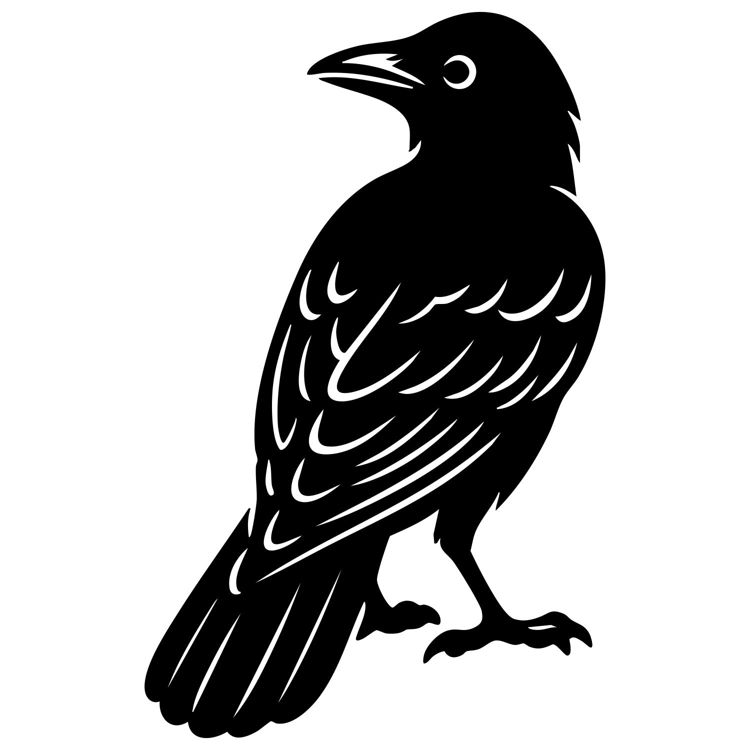 American Crow DXF File – CNC Cutting Design | ABCROW29