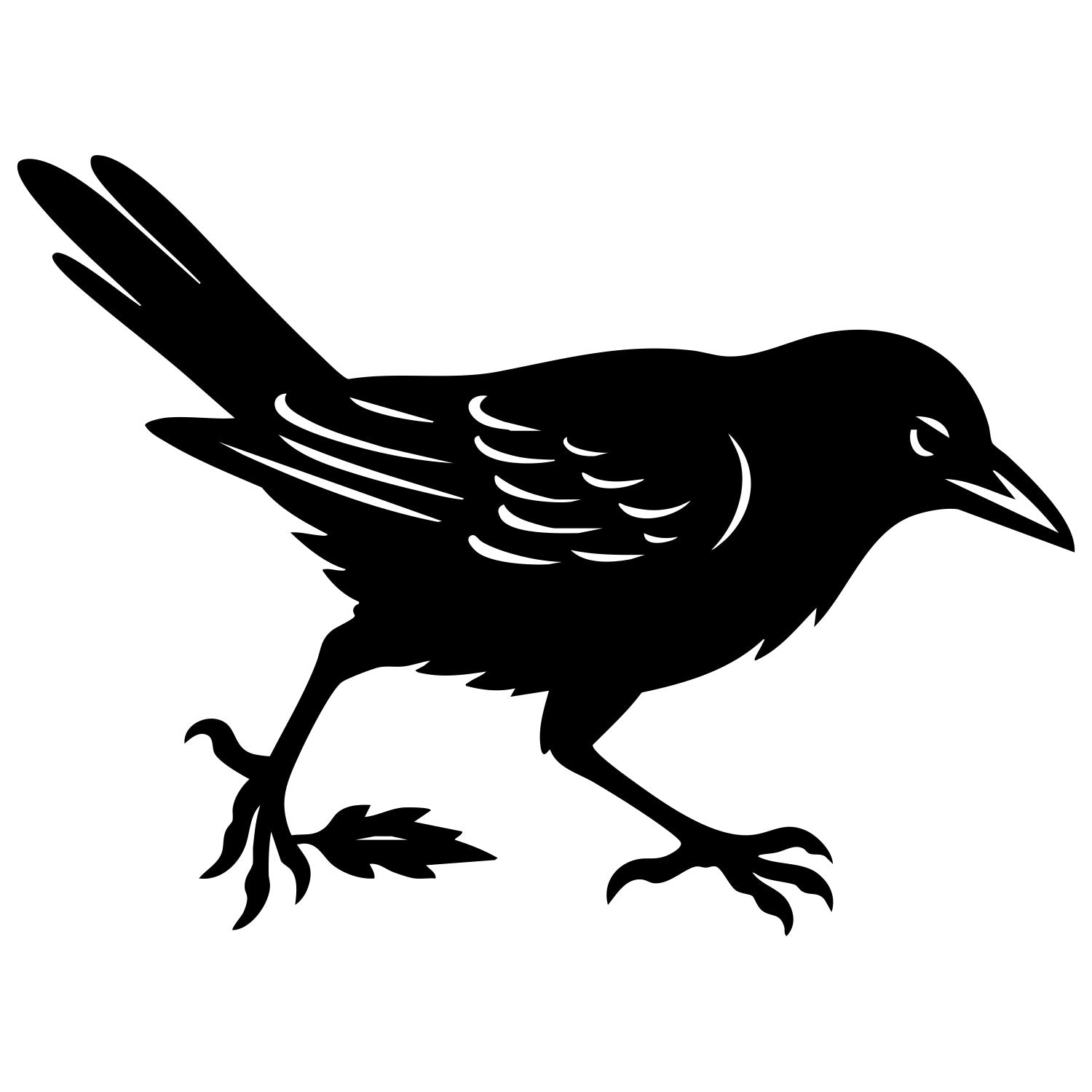 American Crow DXF File – CNC Cutting Design | ABCROW31