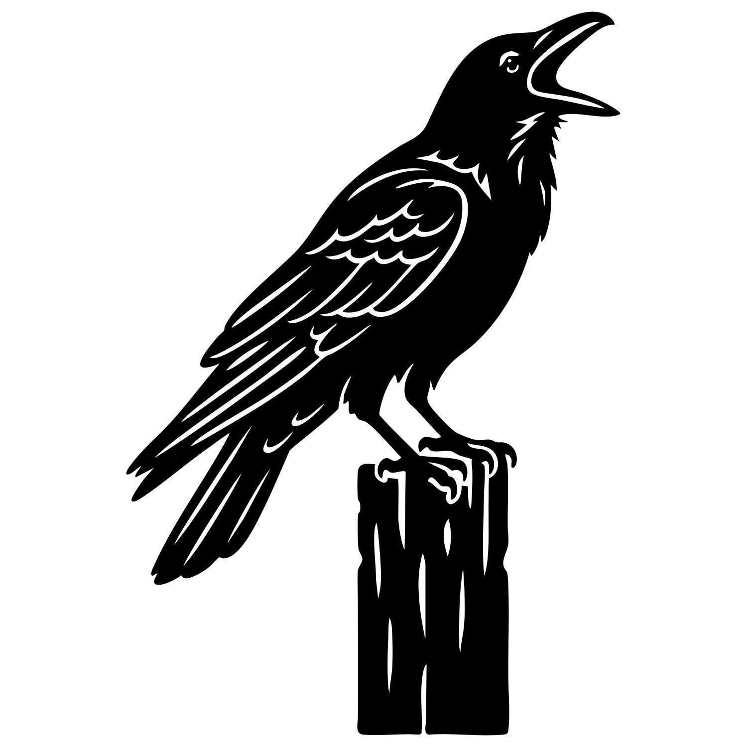 American Crow DXF File – CNC Cutting Design | ABCROW7