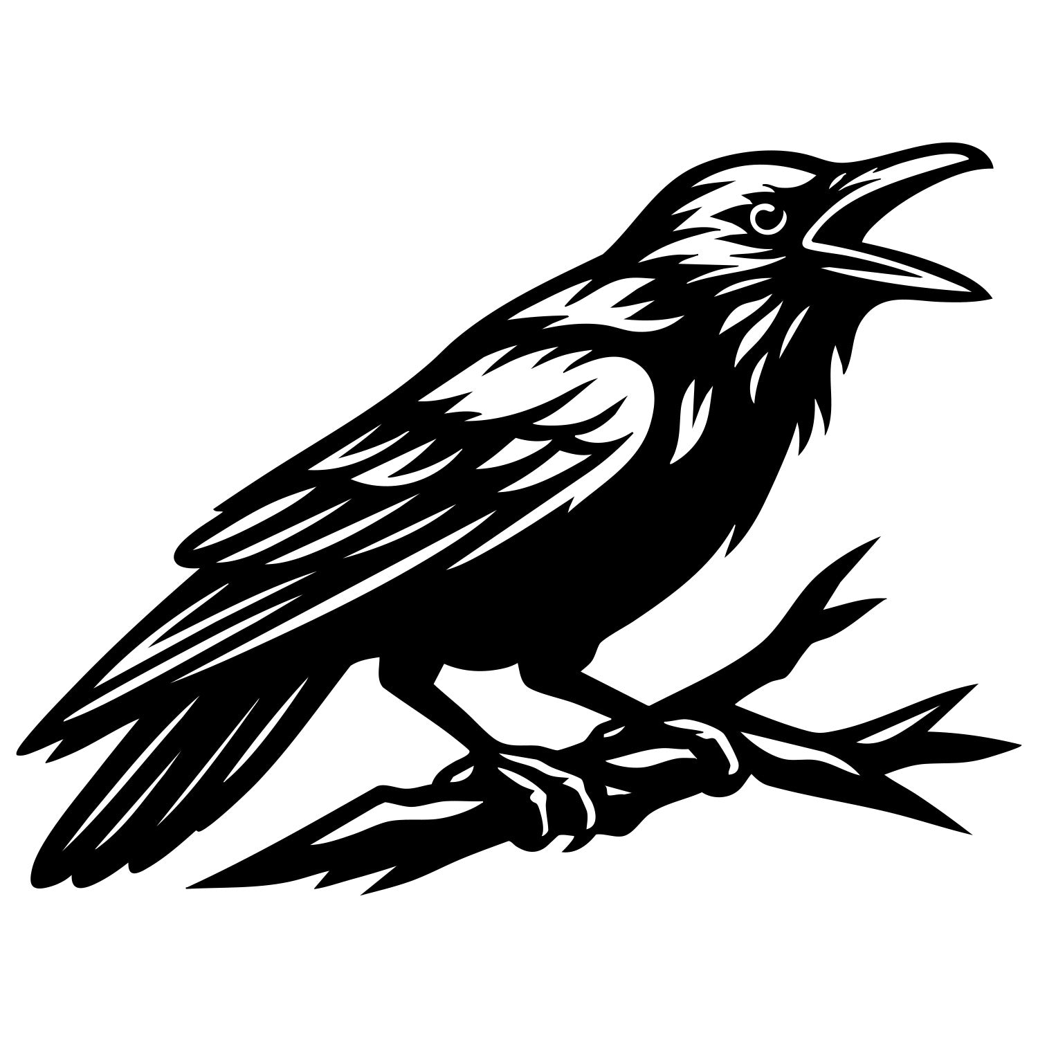 American Crow DXF File – CNC Cutting Design | ABCROW205