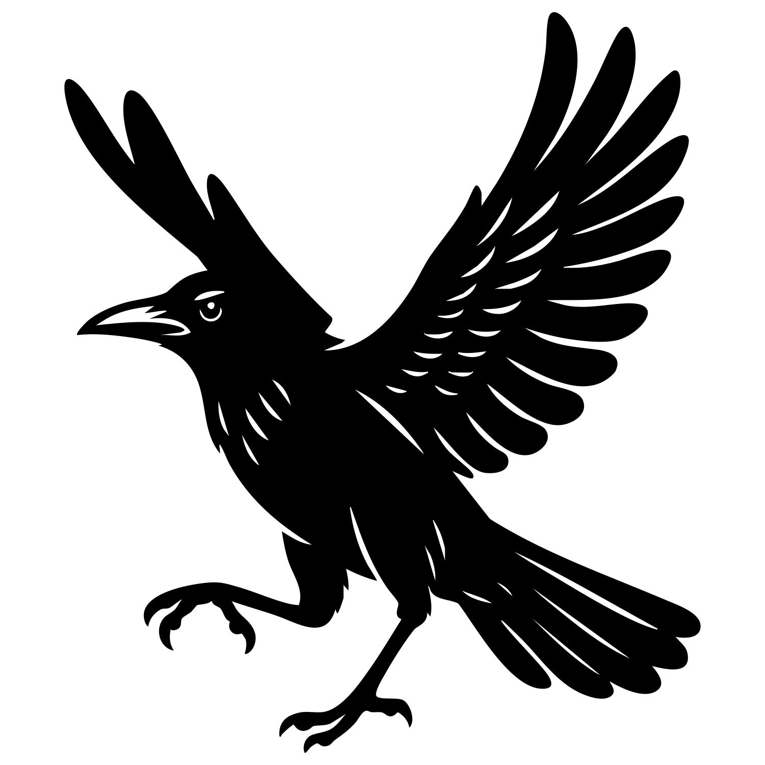 American Crow DXF File – CNC Cutting Design | ABCROW208