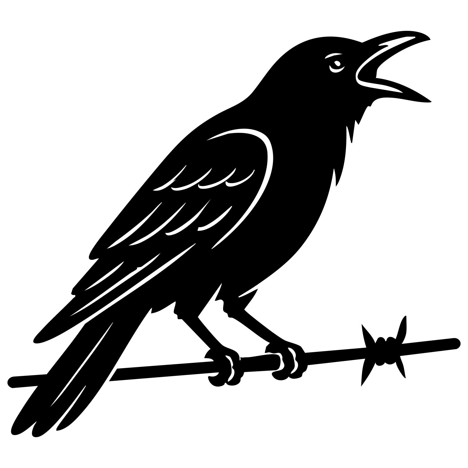 American Crow DXF File – CNC Cutting Design | ABCROW211