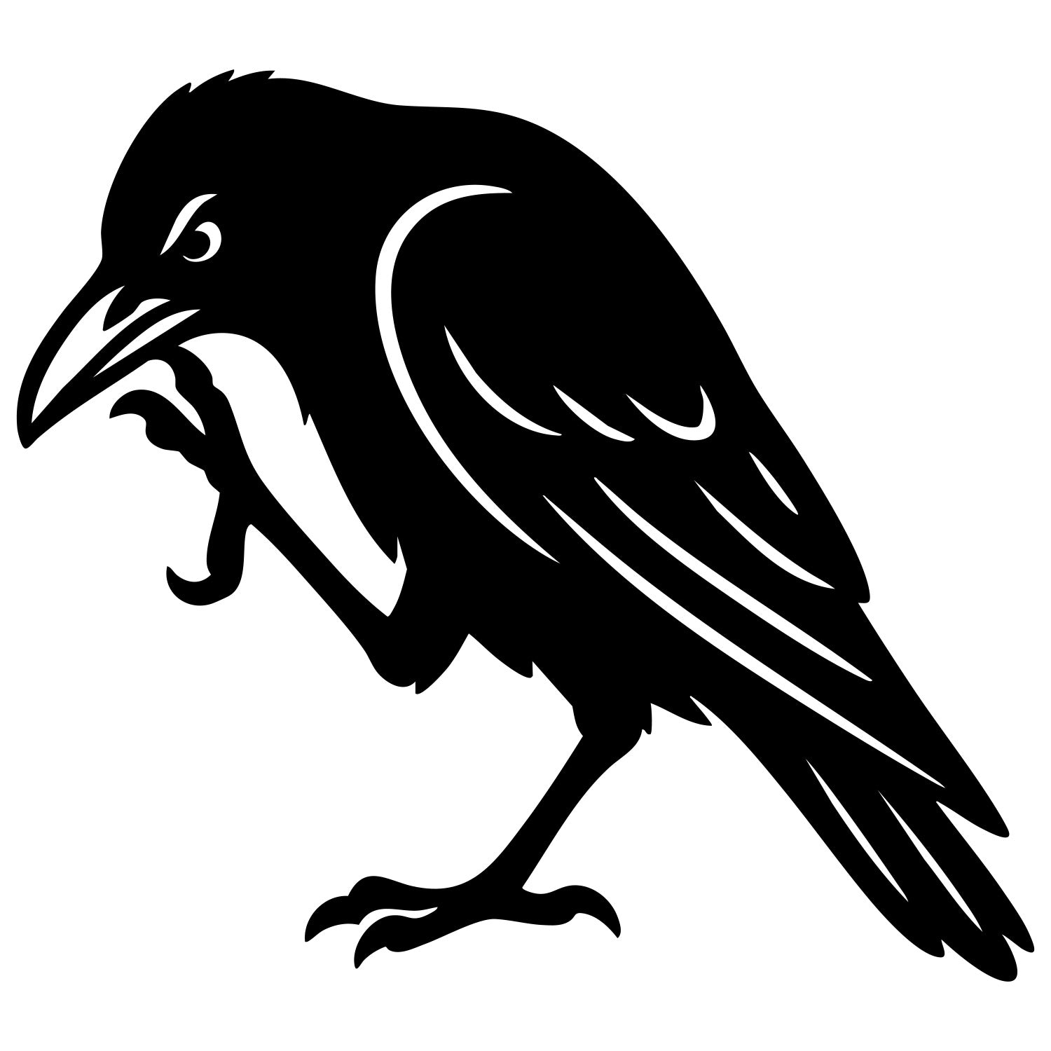 American Crow DXF File – CNC Cutting Design | ABCROW220