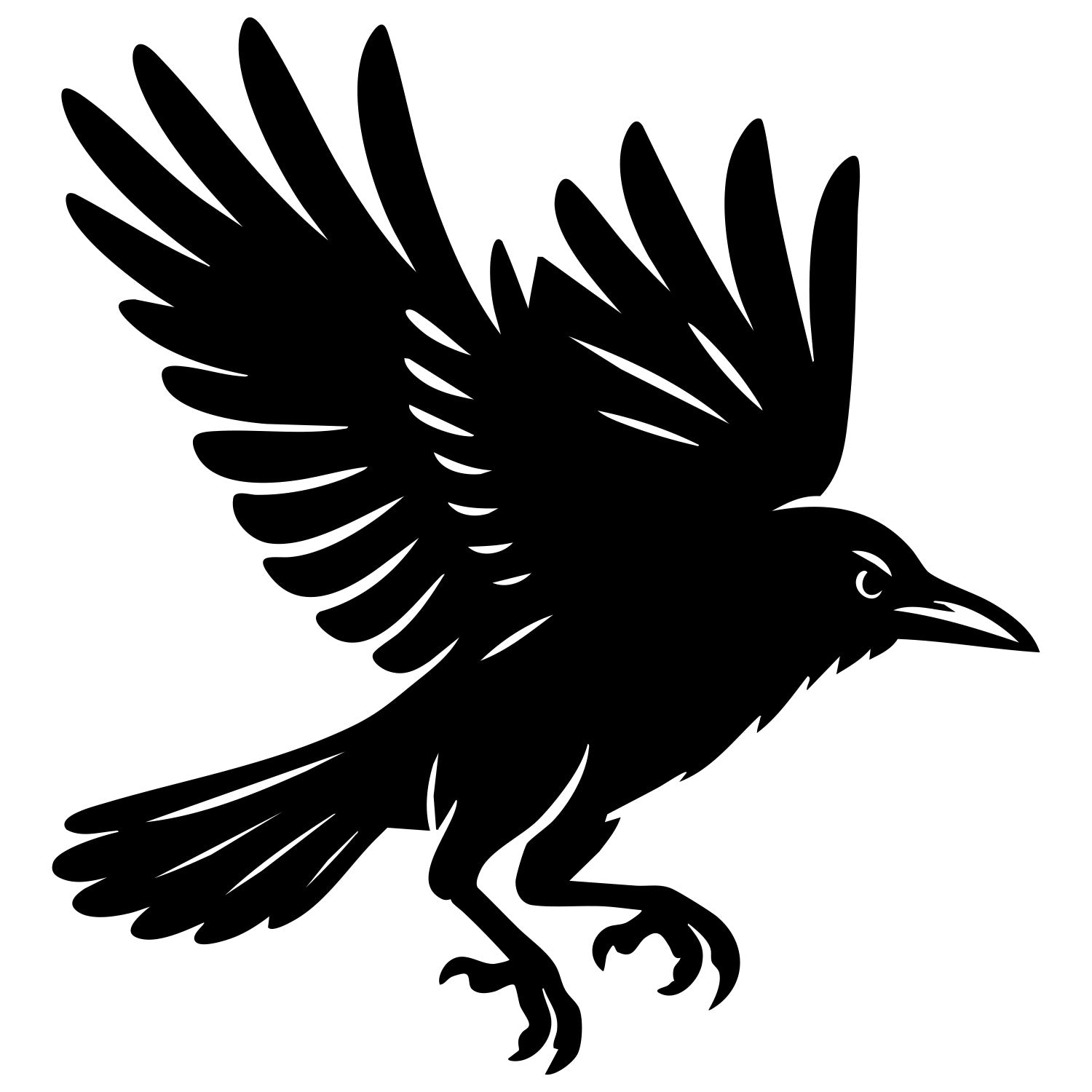 American Crow DXF File – CNC Cutting Design | ABCROW222