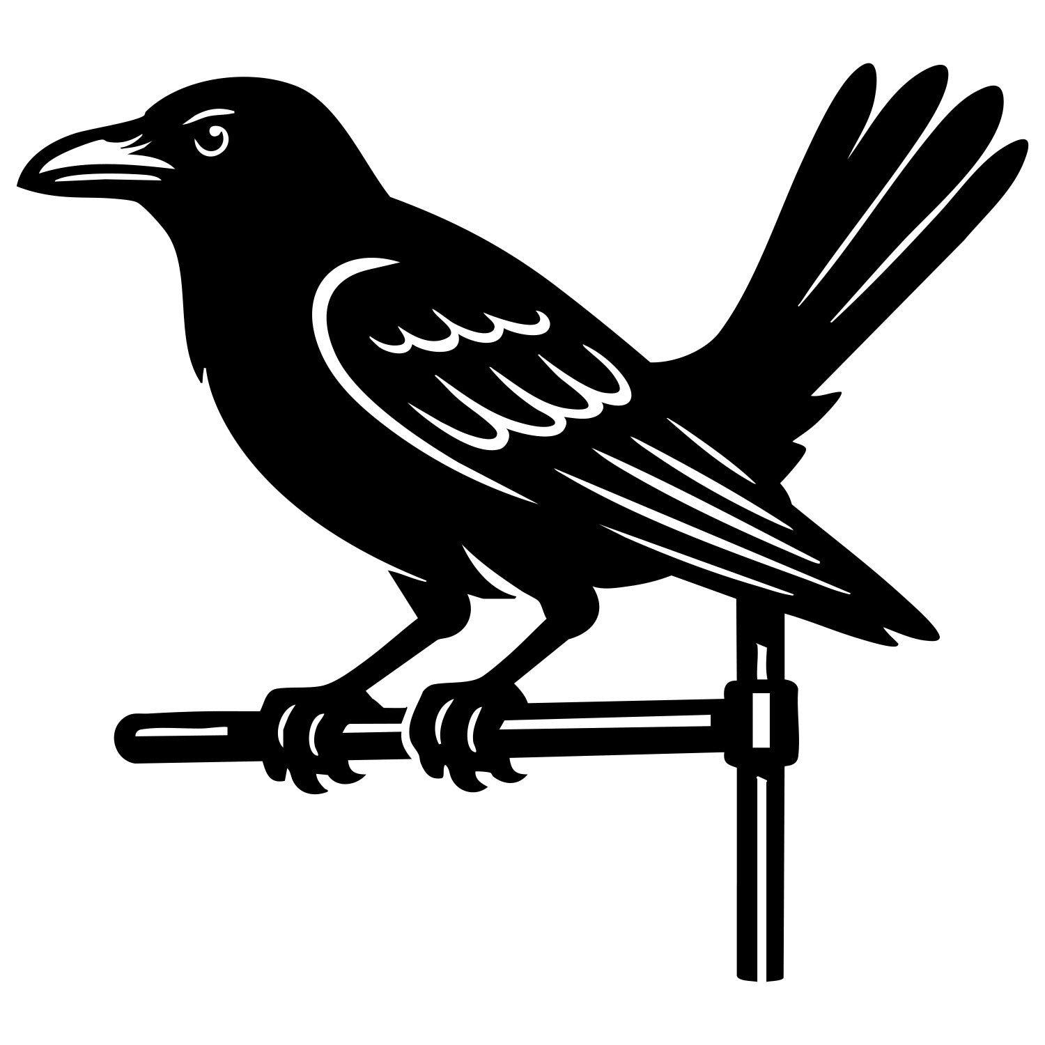 American Crow DXF File – CNC Cutting Design | ABCROW223