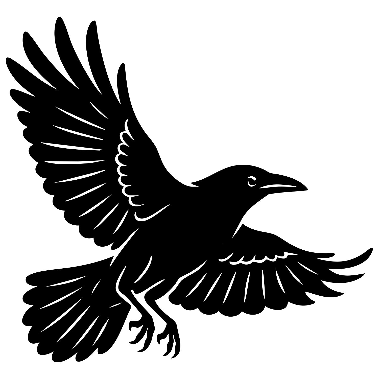 American Crow DXF File – CNC Cutting Design | ABCROW227