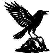 American Crow DXF File – CNC Cutting Design | ABCROW233