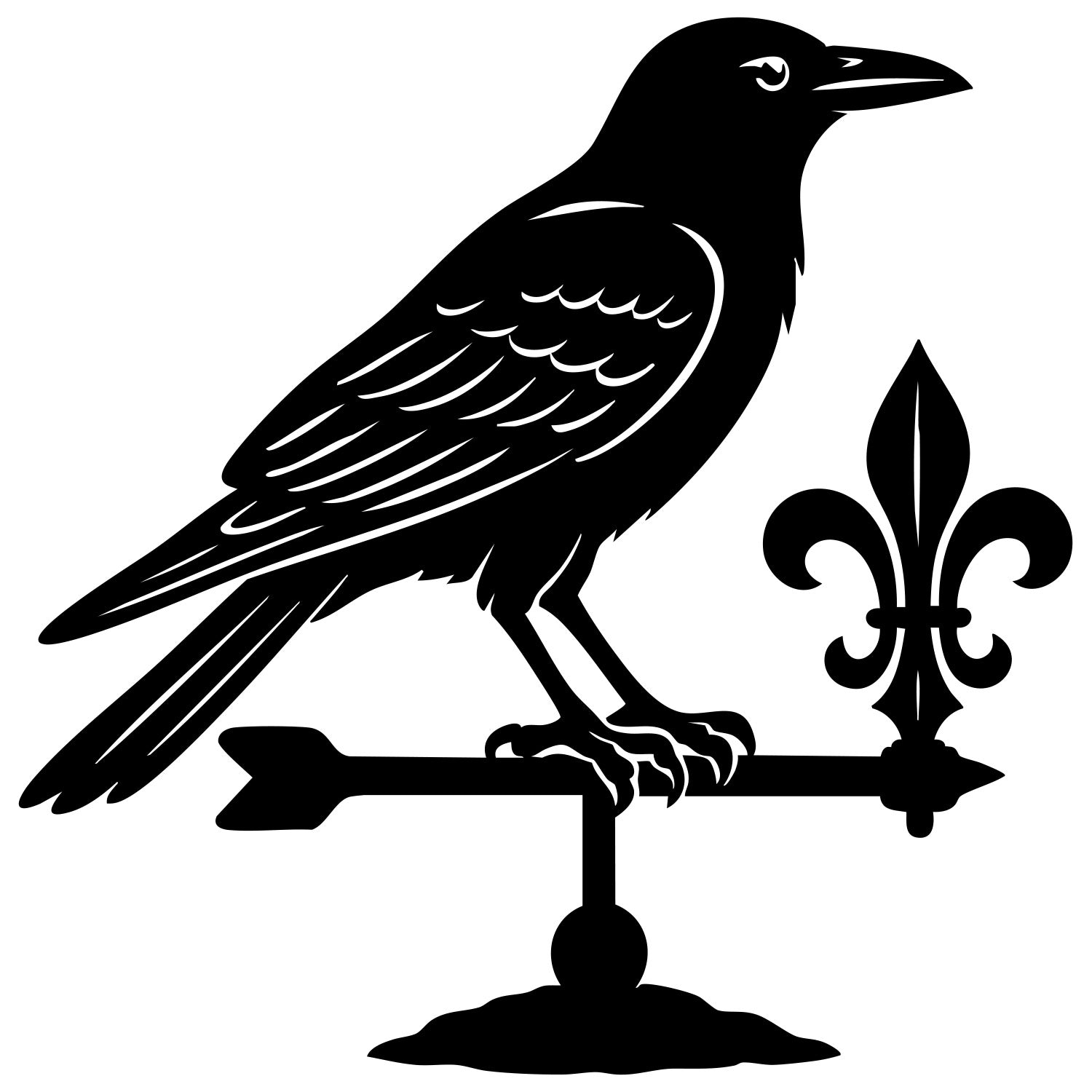 American Crow DXF File – CNC Cutting Design | ABCROW234