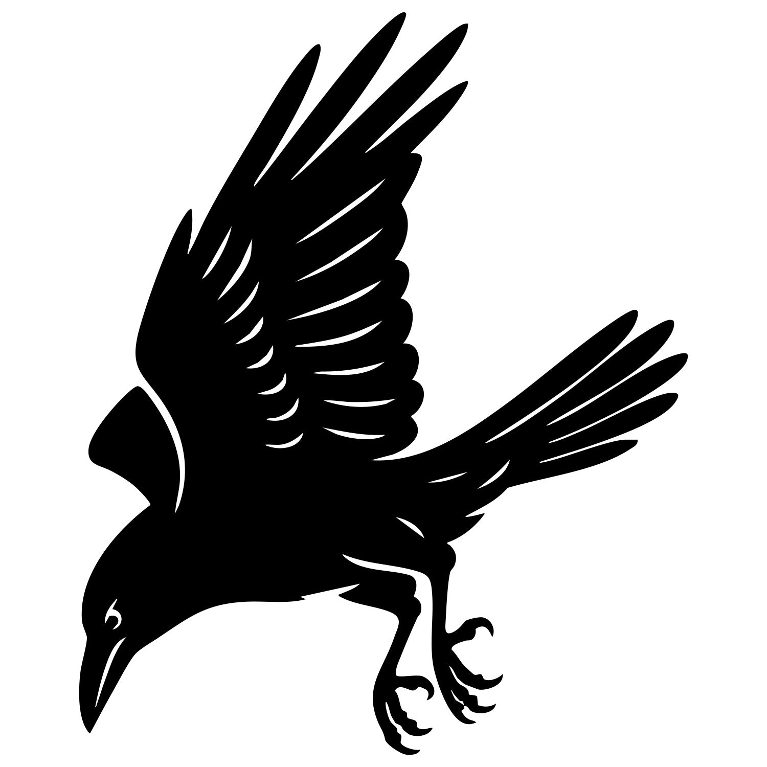 American Crow DXF File – CNC Cutting Design | ABCROW240