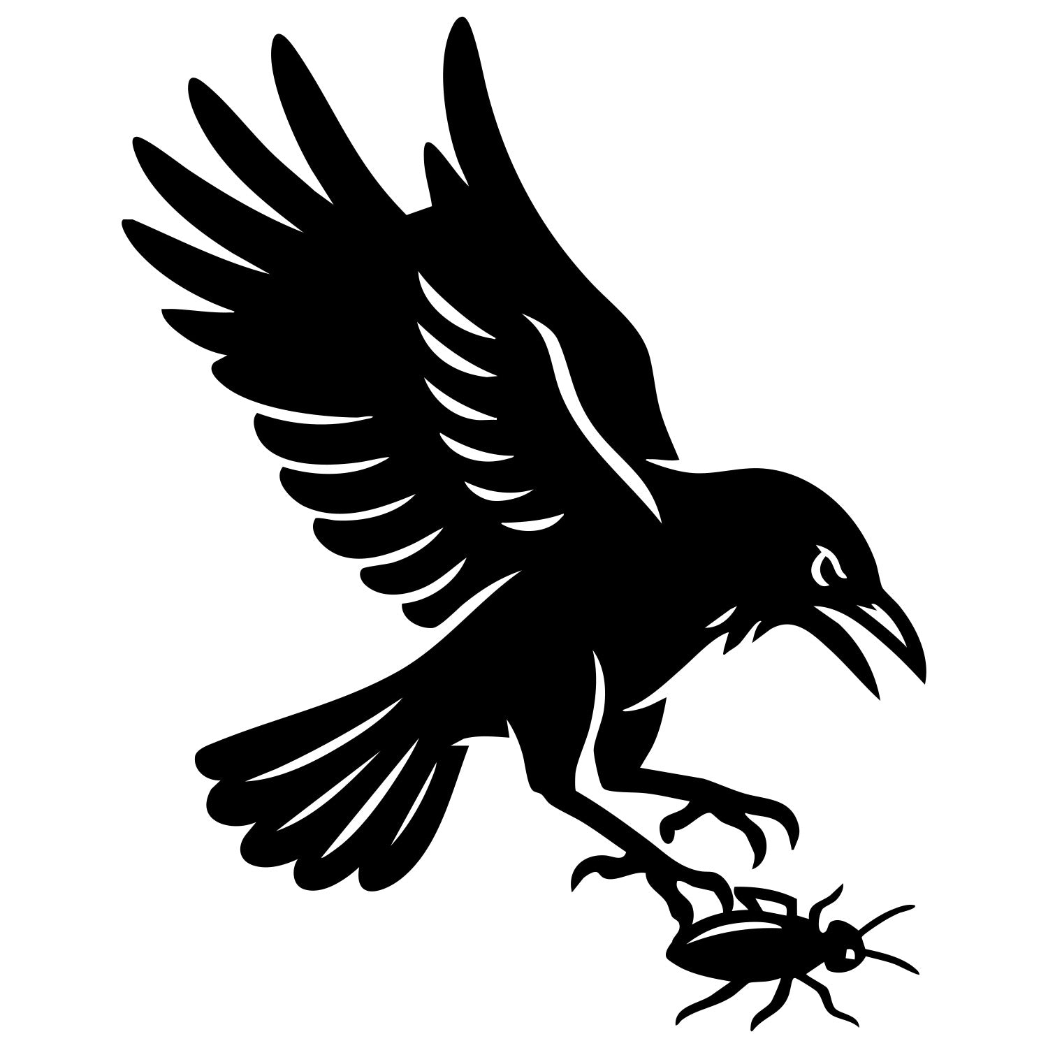 American Crow DXF File – CNC Cutting Design | ABCROW244