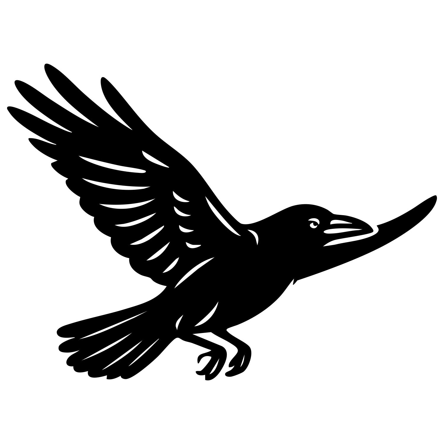 American Crow DXF File – CNC Cutting Design | ABCROW245